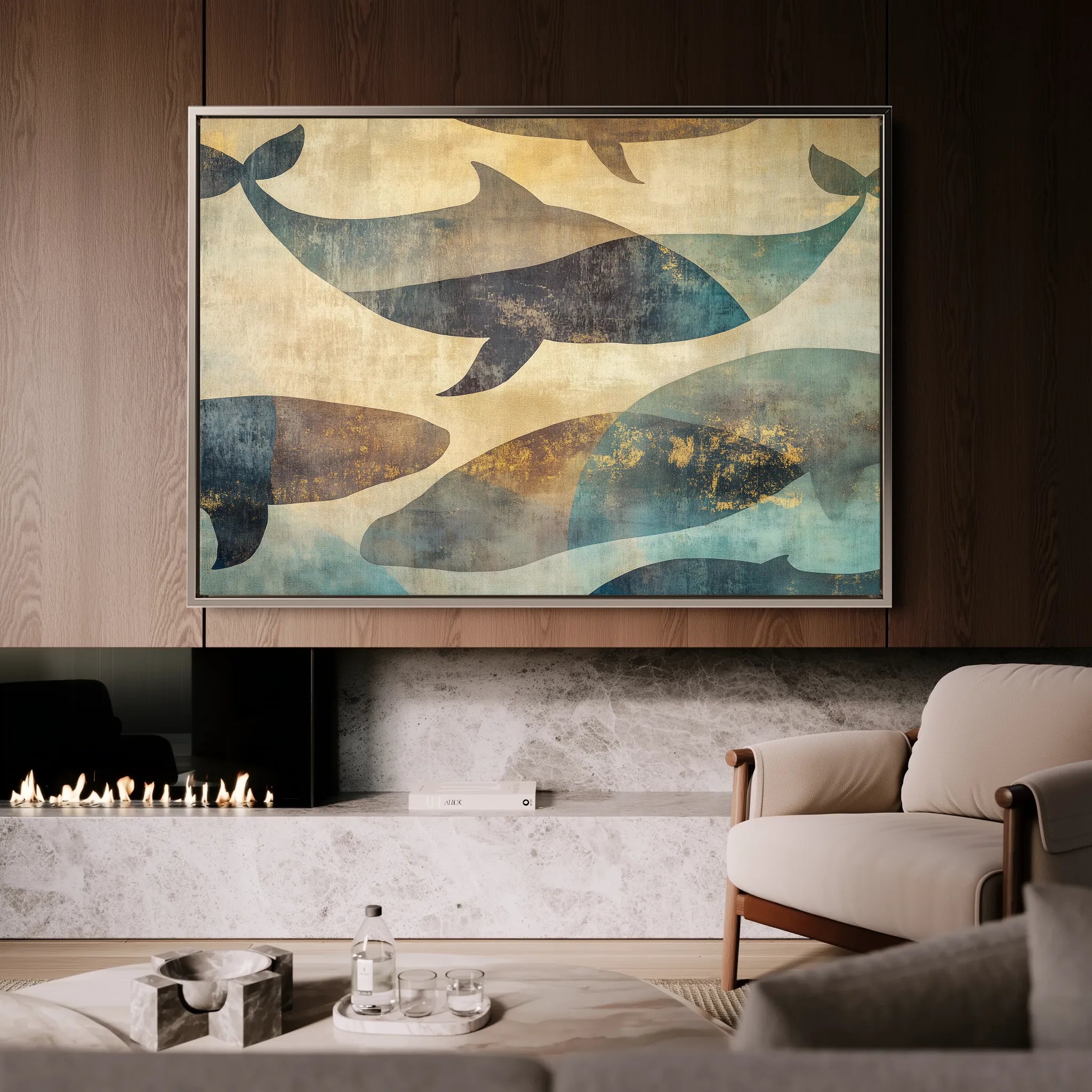 Animals 001 Canvas Art 18" x 24" / 45 x 60 cm / Black