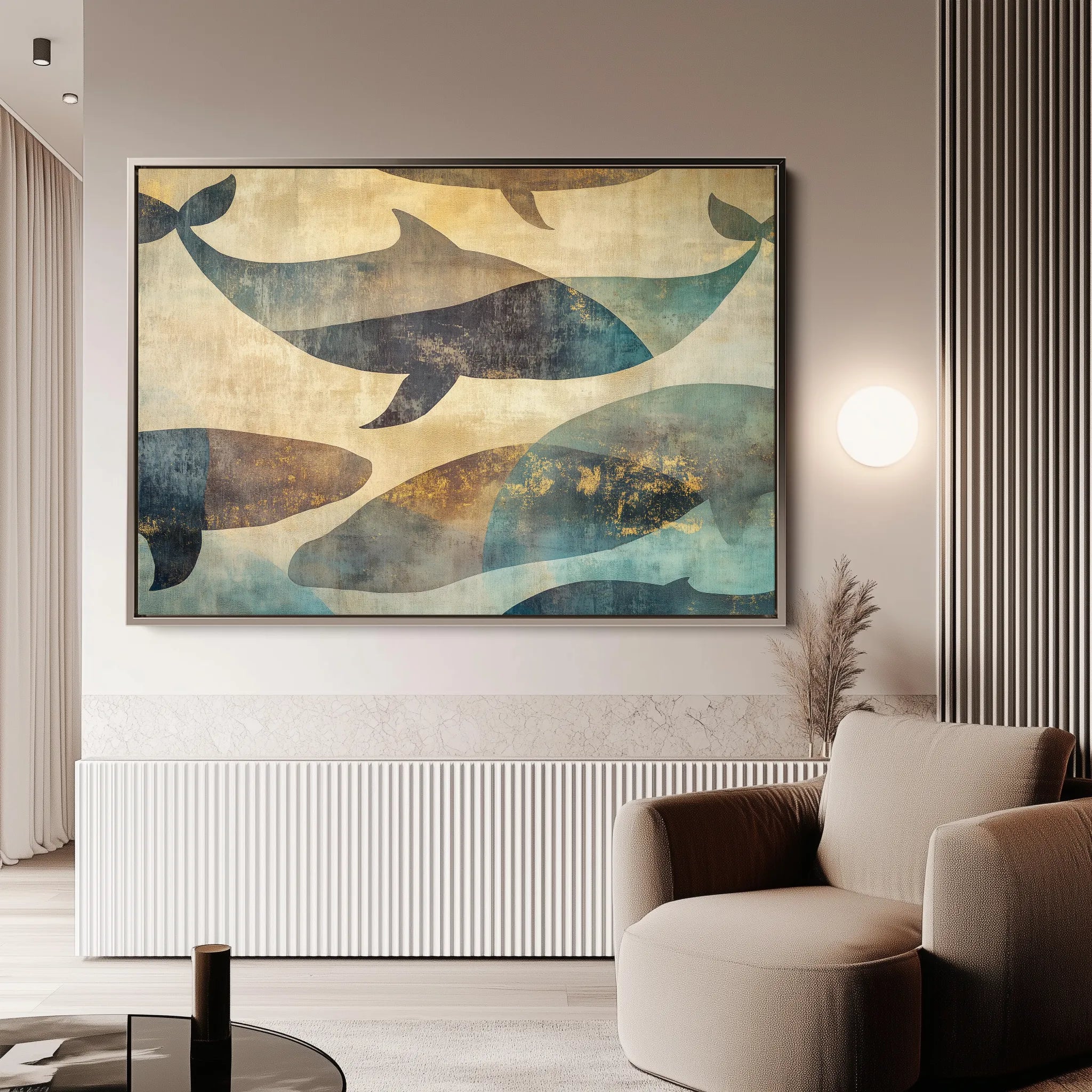 Animals 001 Canvas Art 18" x 24" / 45 x 60 cm / Black