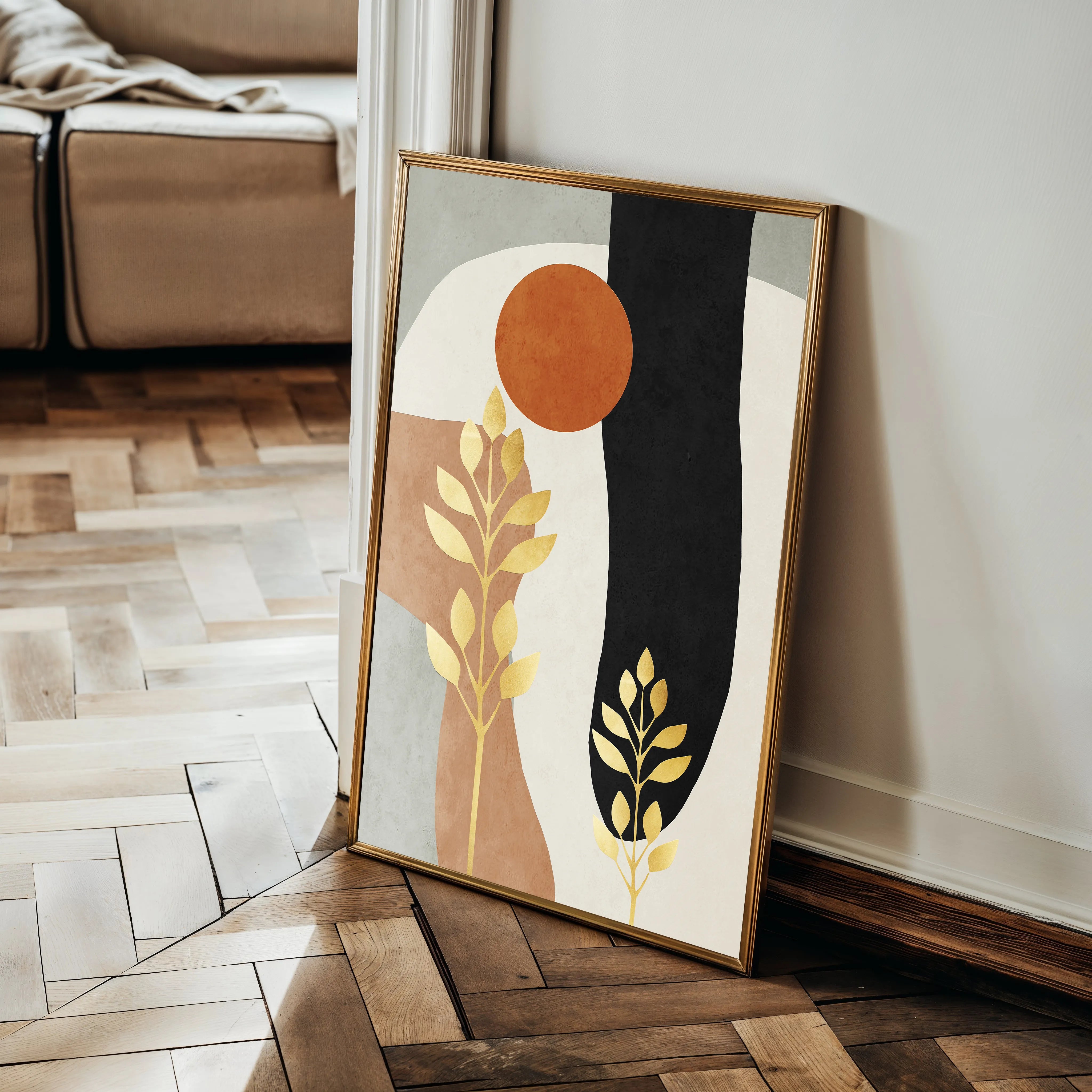 Boho 001 Canvas Art 18" x 24" / 45 x 60 cm / Black
