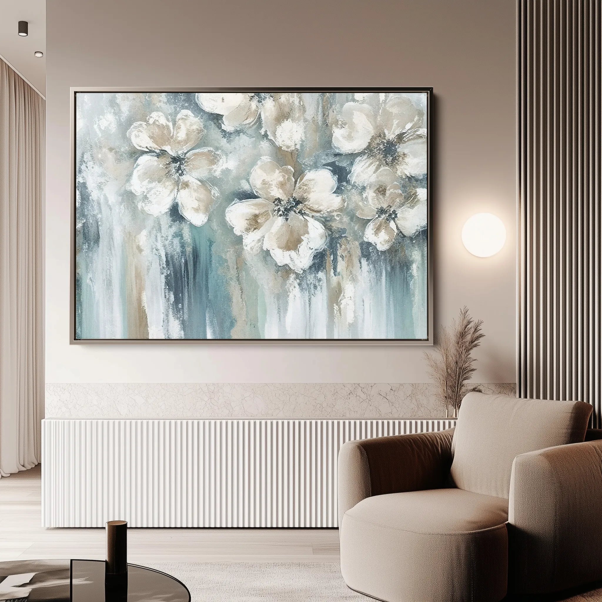 Floral 001 Canvas Art 18" x 24" / 45 x 60 cm / Black