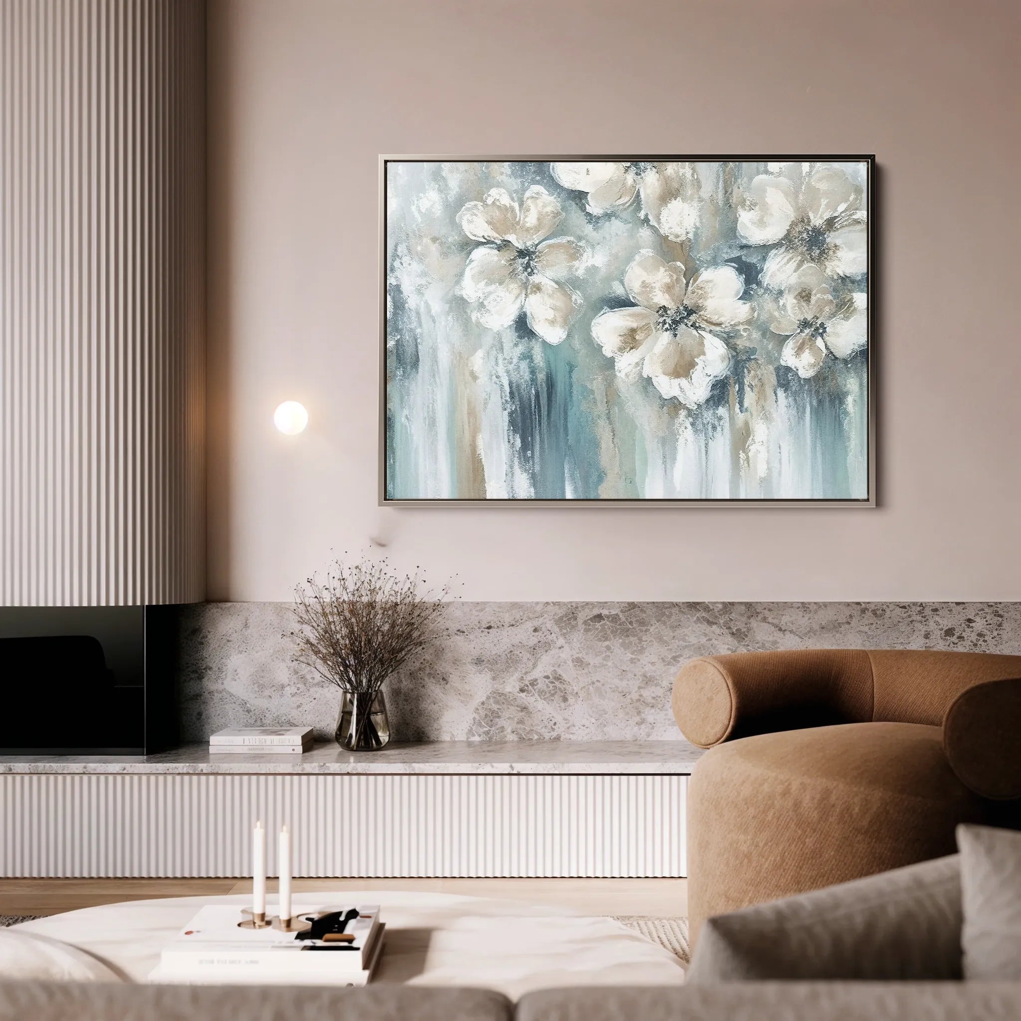Floral 001 Canvas Art 18" x 24" / 45 x 60 cm / Black