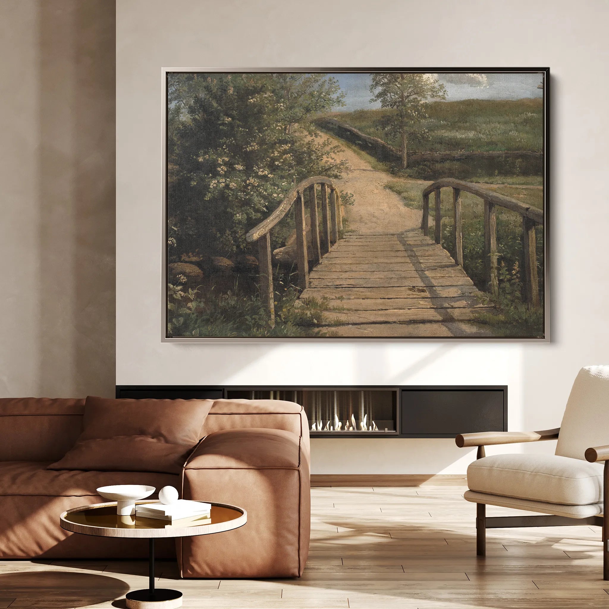 Landscape 001 Canvas Art 18" x 24" / 45 x 60 cm / Black