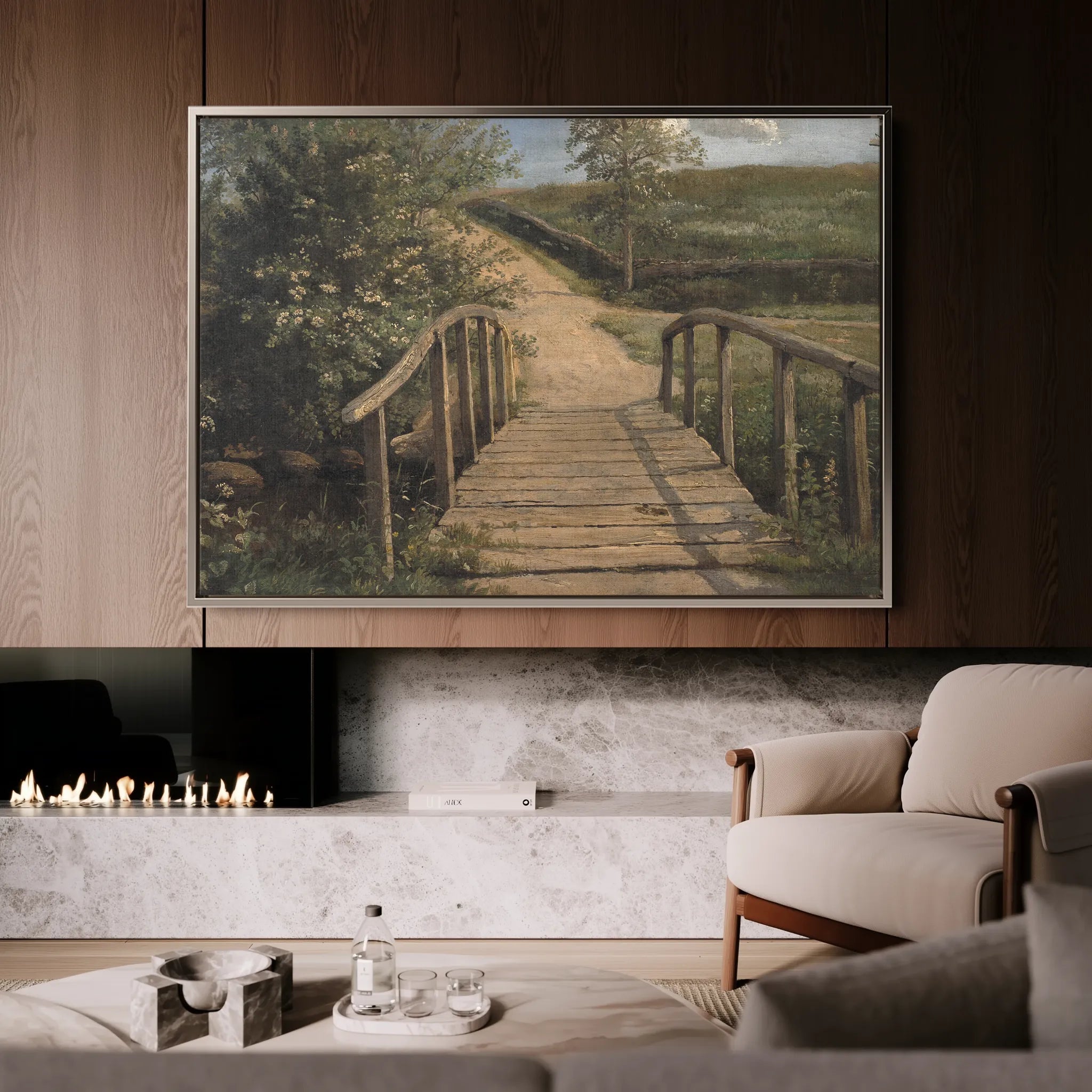 Landscape 001 Canvas Art 18" x 24" / 45 x 60 cm / Black