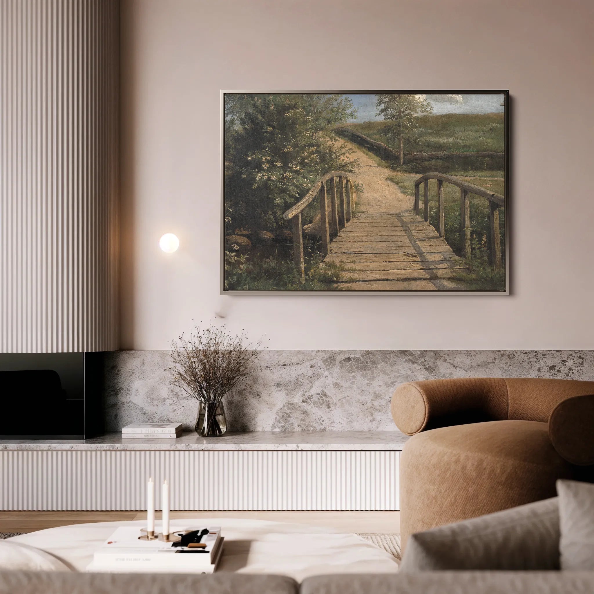 Landscape 001 Canvas Art 18" x 24" / 45 x 60 cm / Black