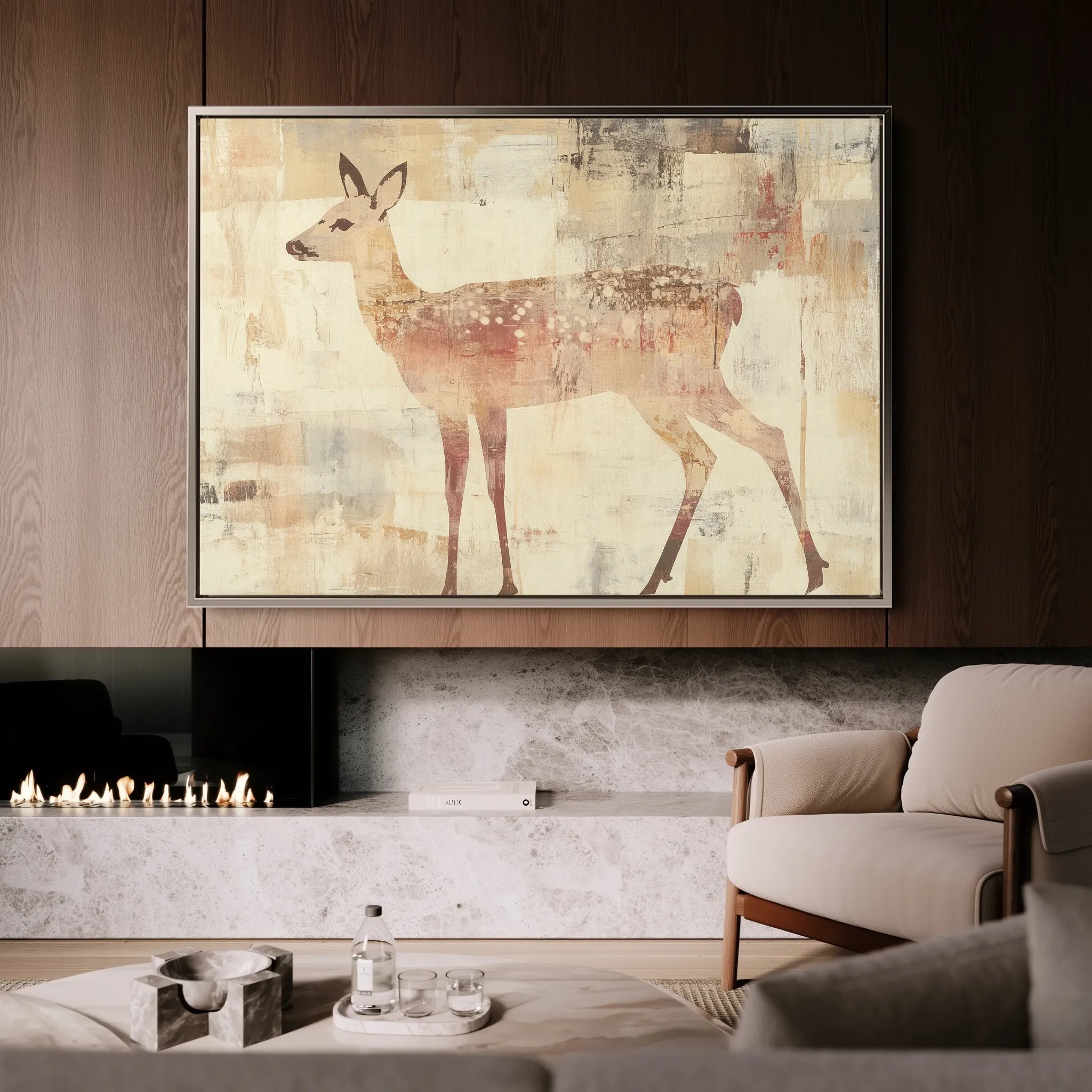 Animals 002 Canvas Art 18" x 24" / 45 x 60 cm / Black