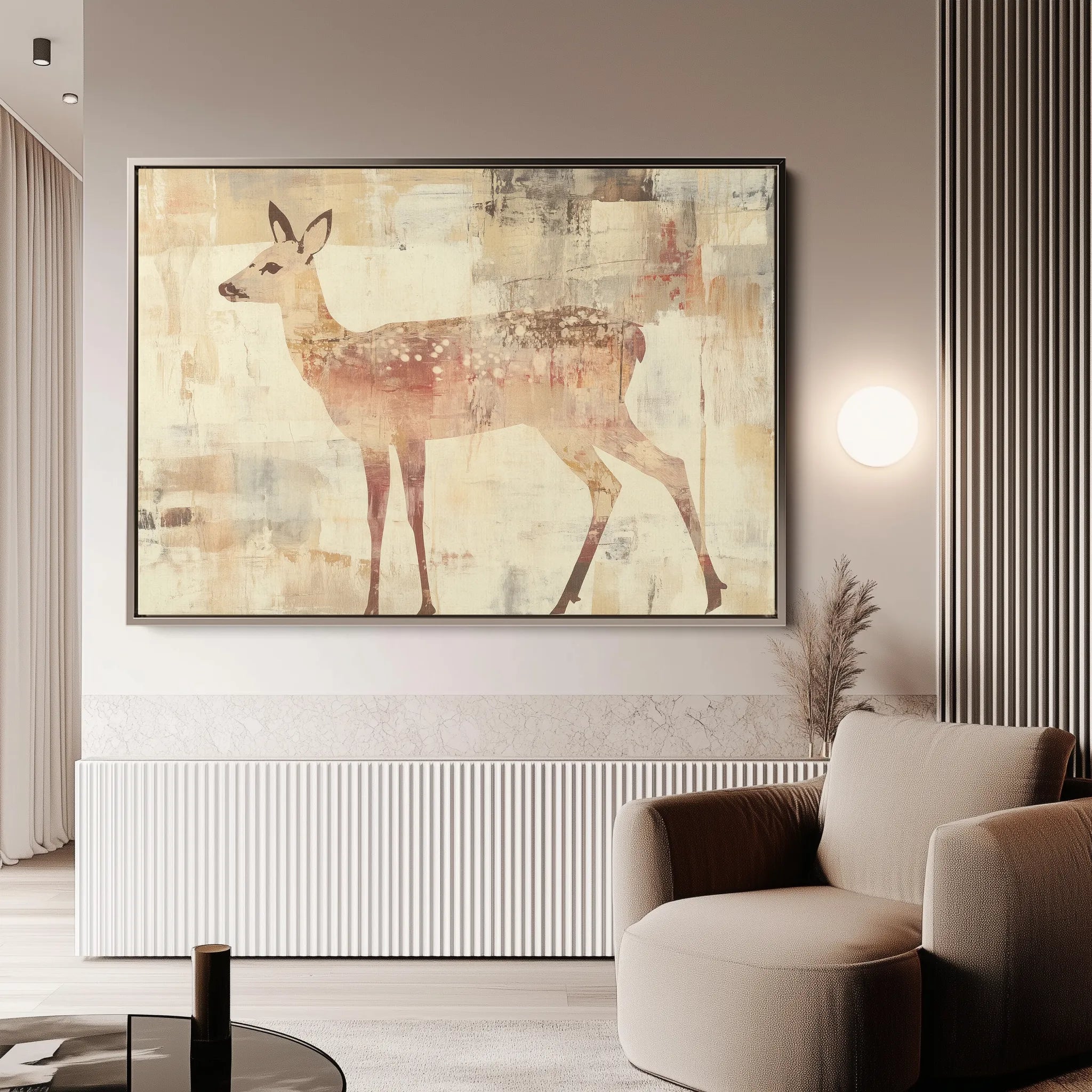 Animals 002 Canvas Art 18" x 24" / 45 x 60 cm / Black