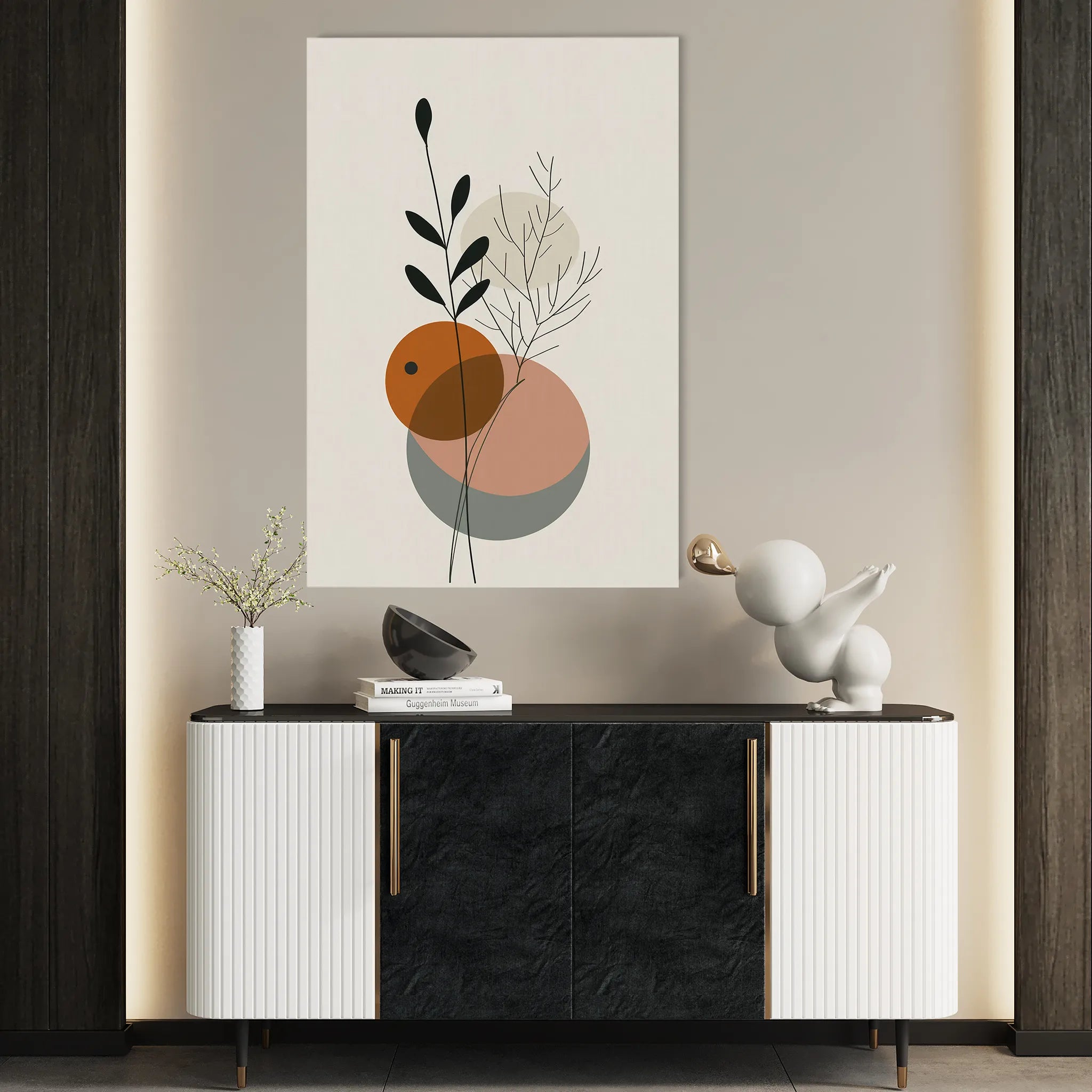 Boho 002 Canvas Art 18" x 24" / 45 x 60 cm / Black