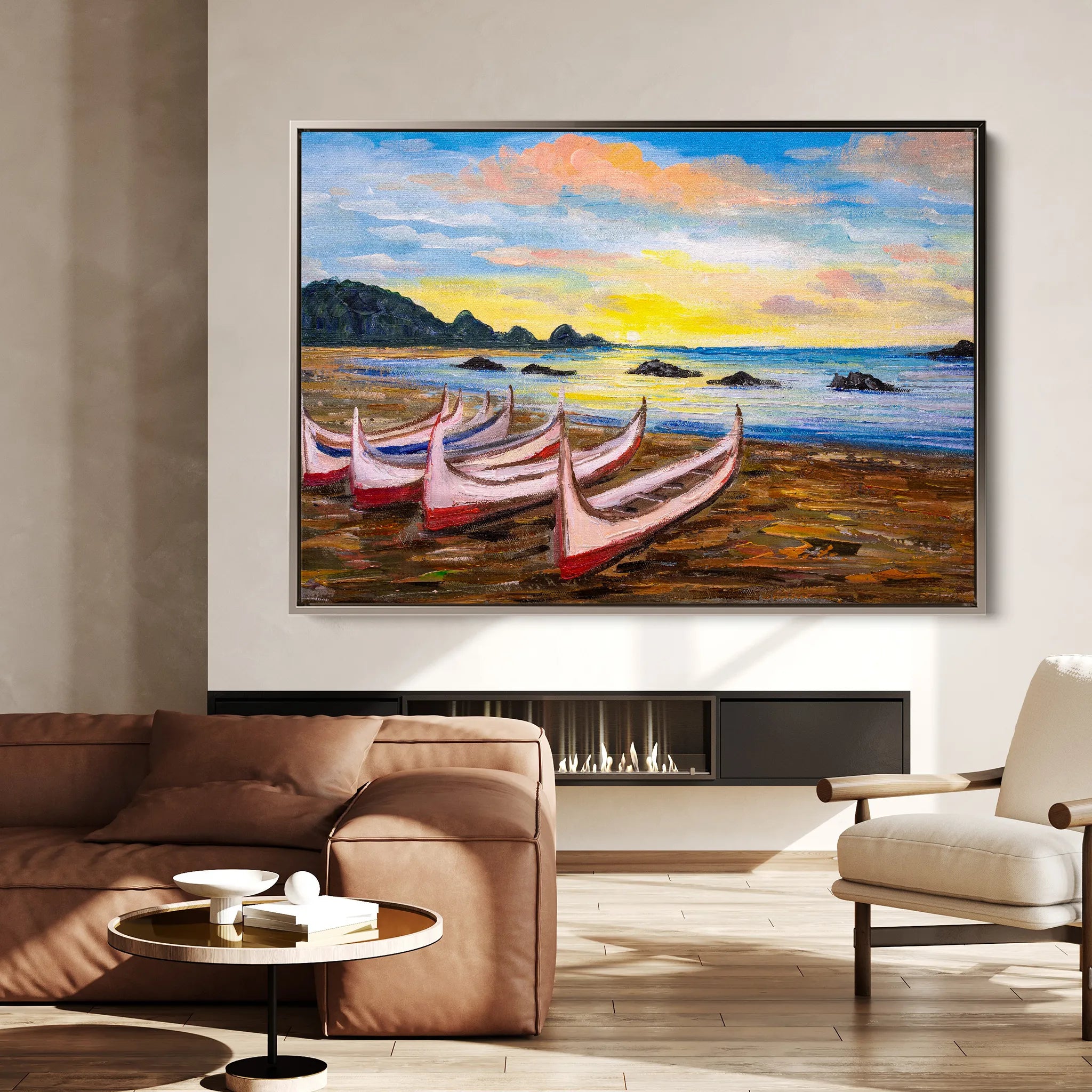 Landscape 002 Canvas Art 18" x 24" / 45 x 60 cm / Black