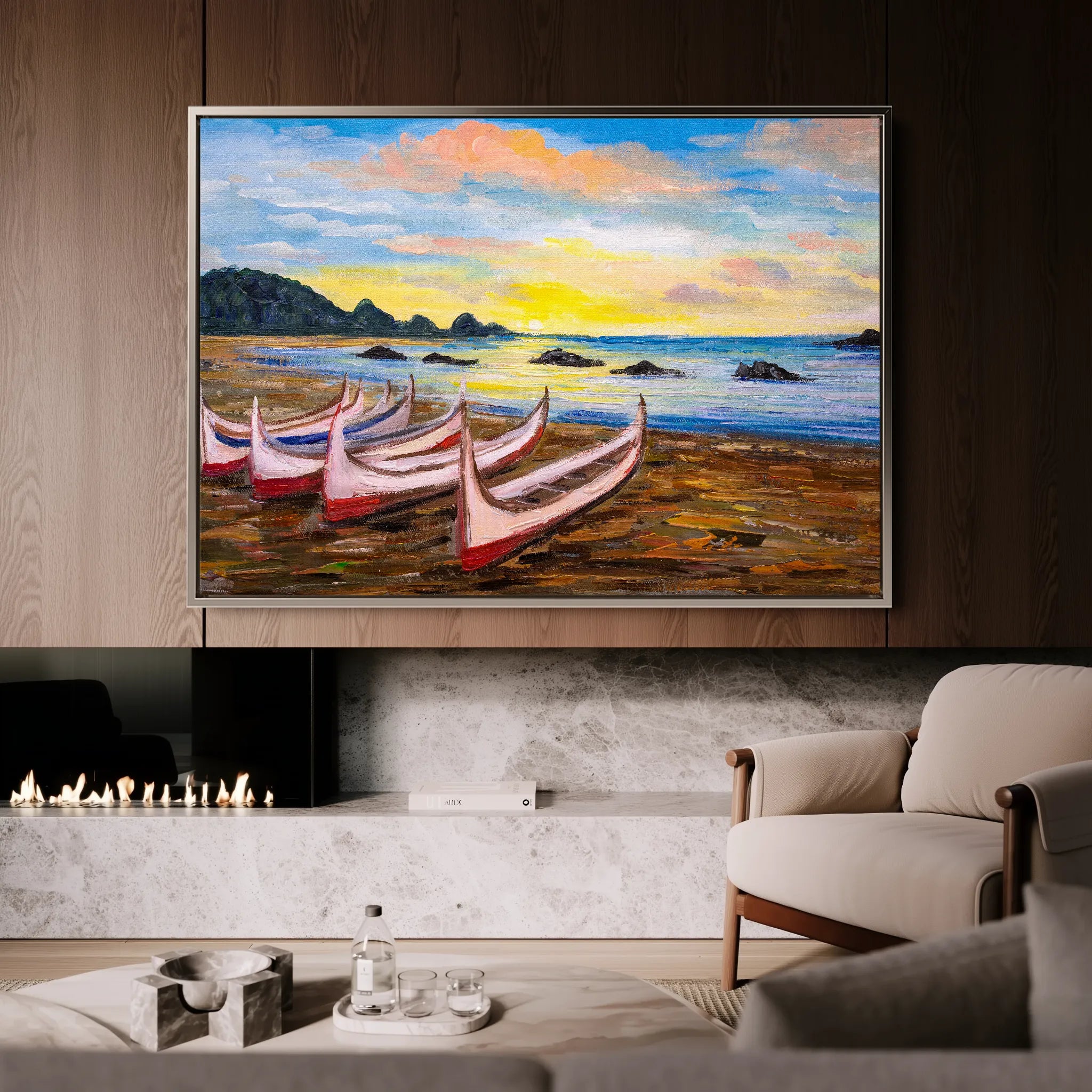 Landscape 002 Canvas Art 18" x 24" / 45 x 60 cm / Black