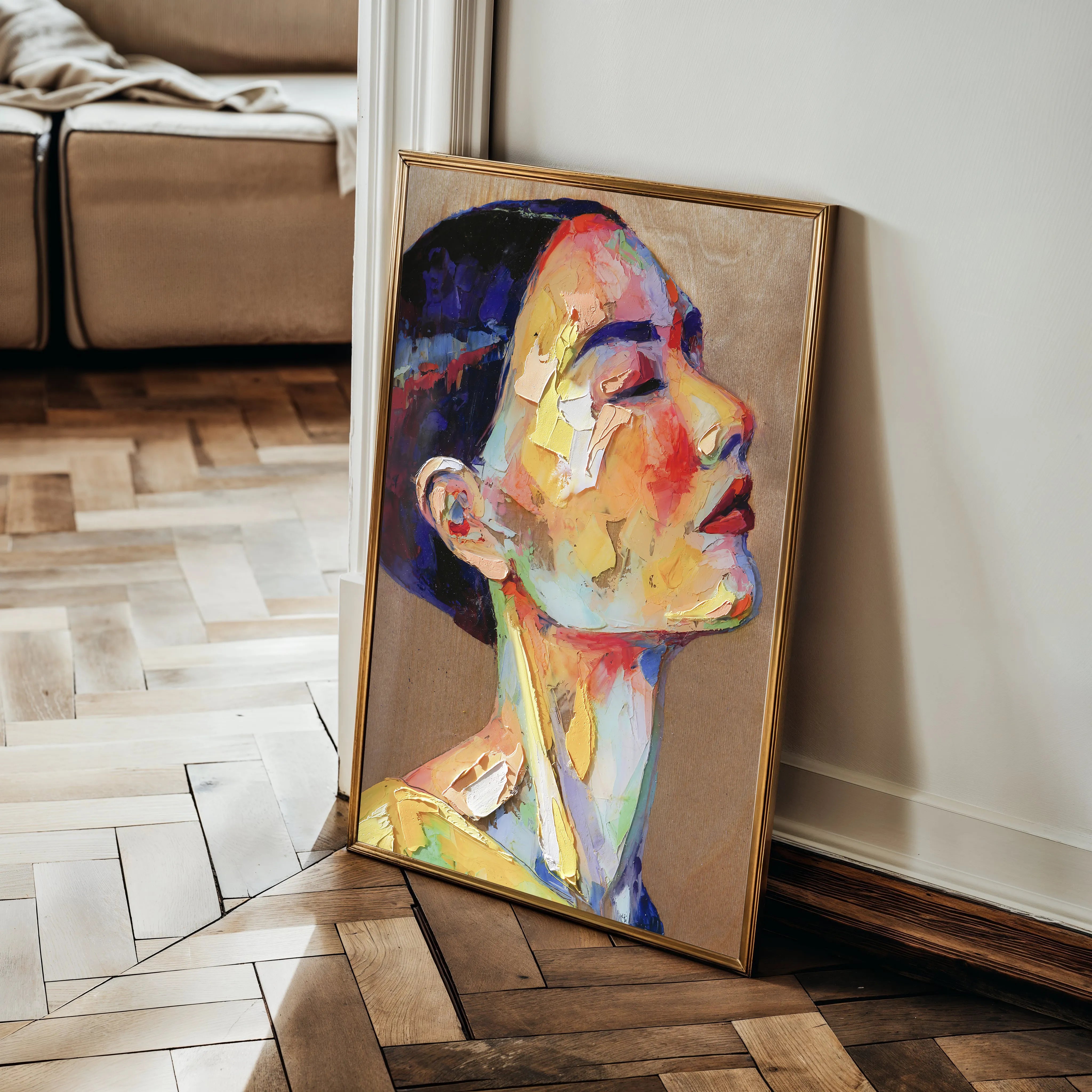 Portrait 002 Canvas Art 18" x 24" / 45 x 60 cm / Black