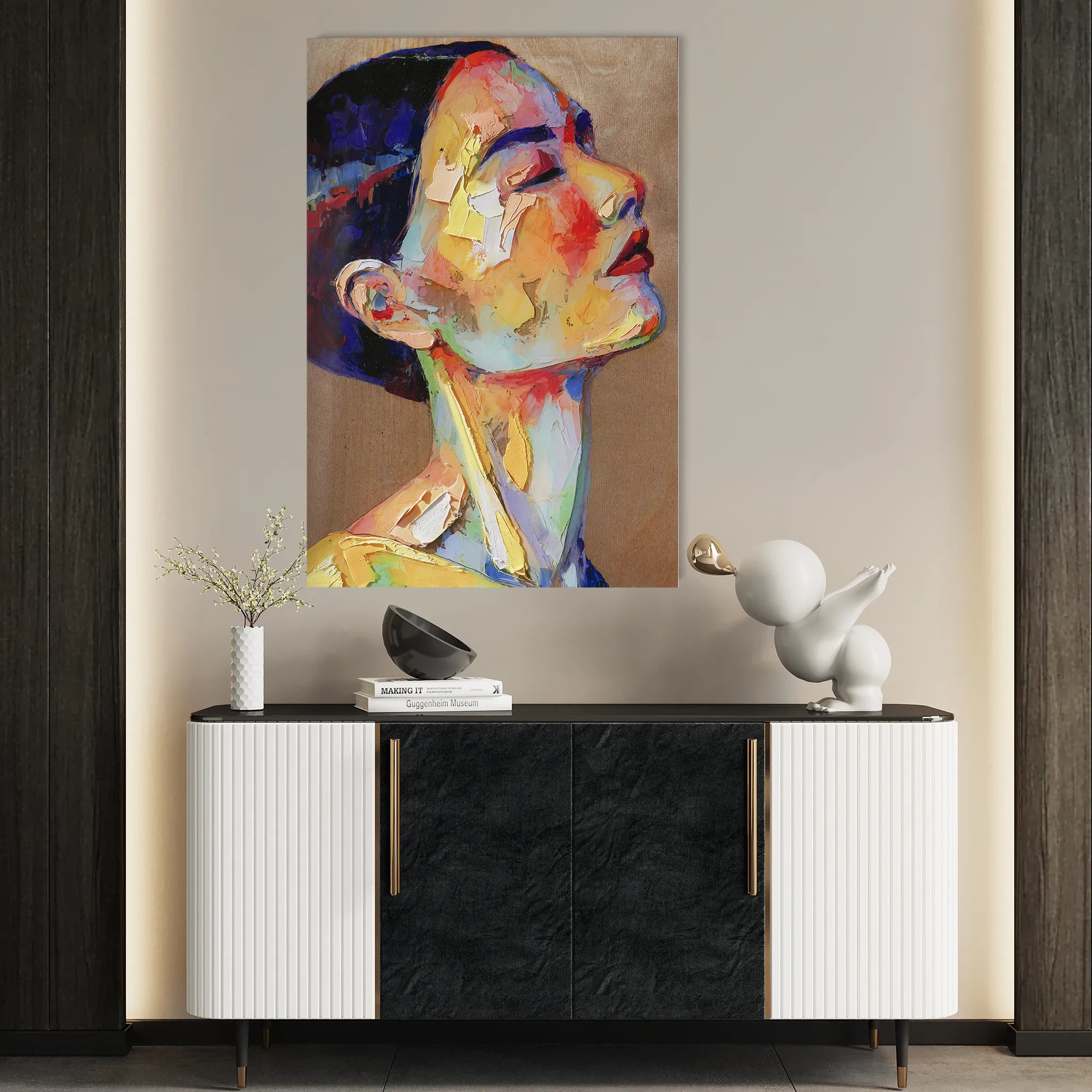 Portrait 002 Canvas Art 18" x 24" / 45 x 60 cm / Black
