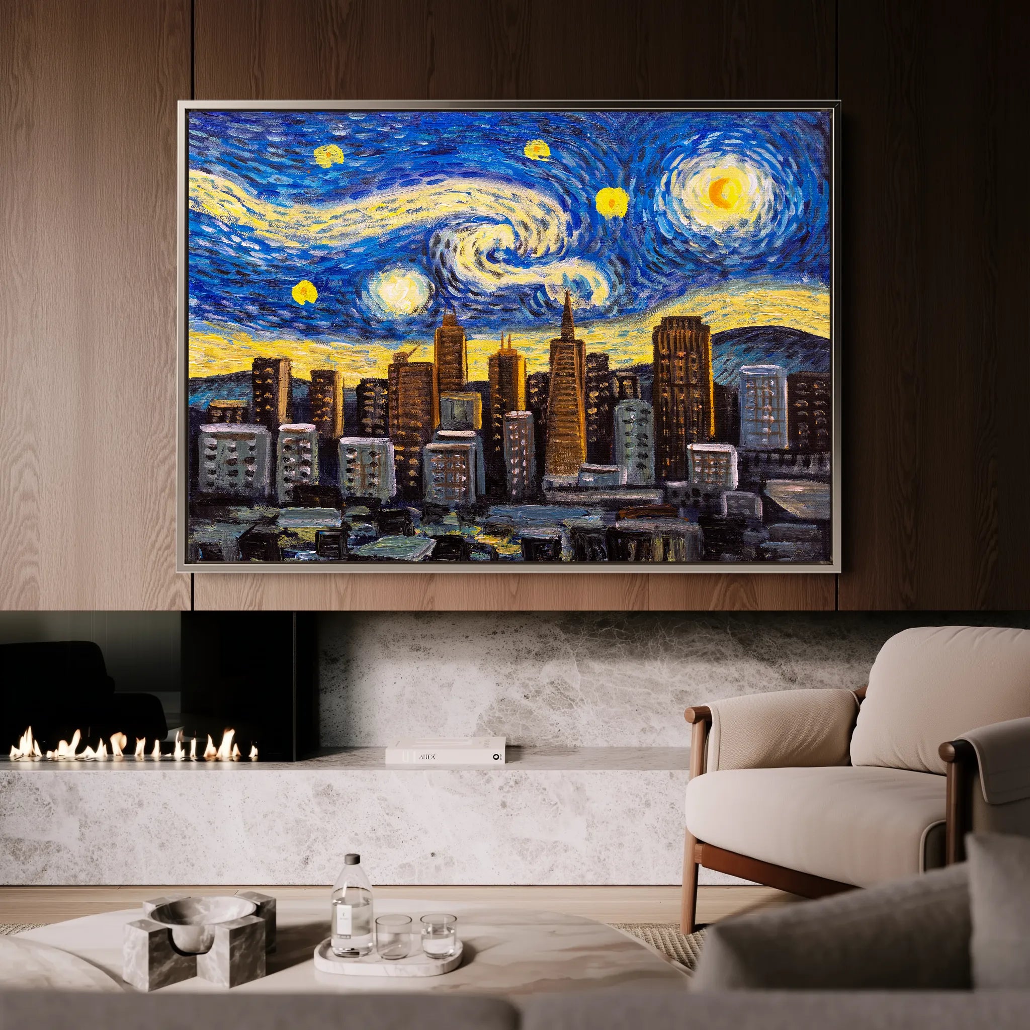 Landscape 003 Canvas Art 18" x 24" / 45 x 60 cm / Black