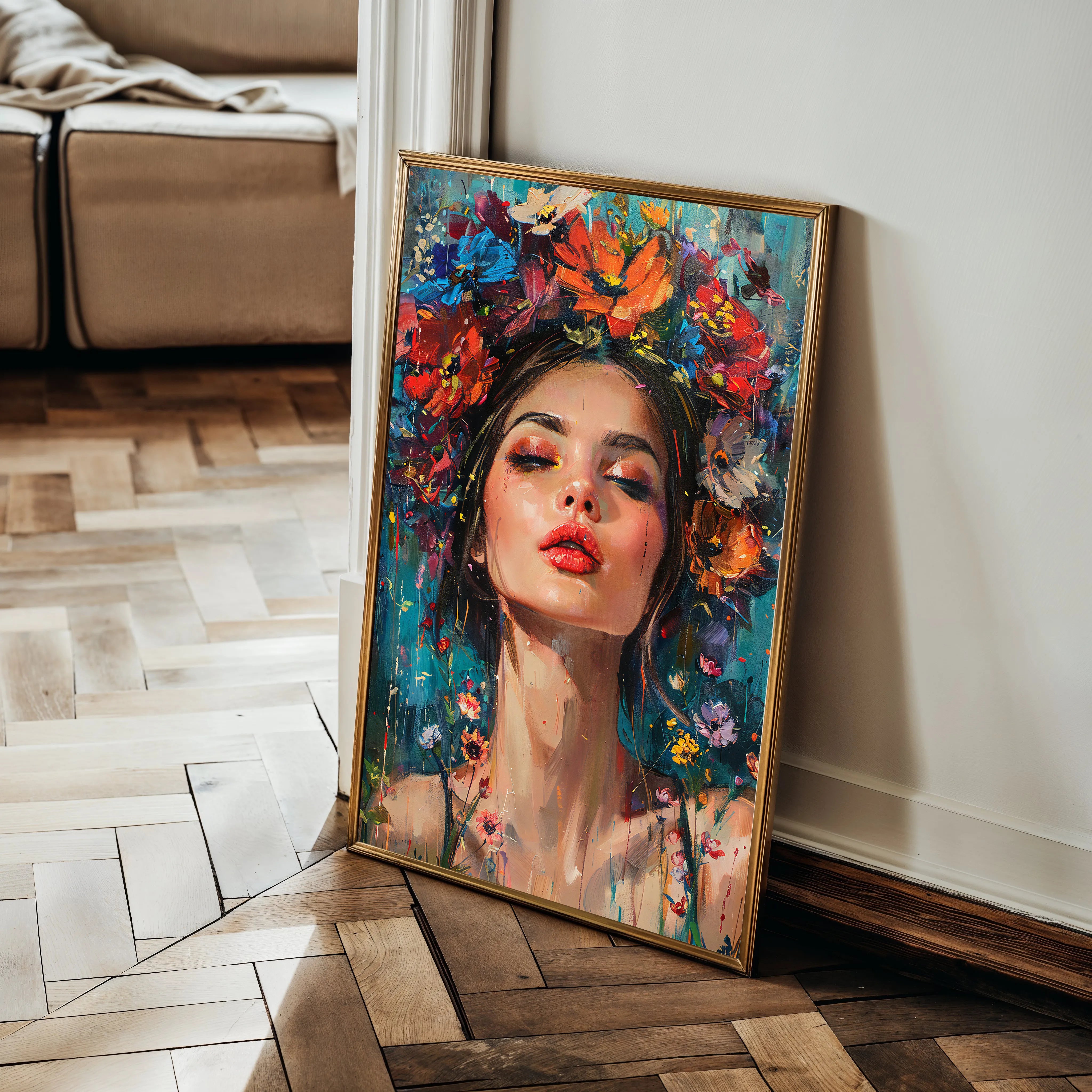Portrait 003 Canvas Art 18" x 24" / 45 x 60 cm / Black