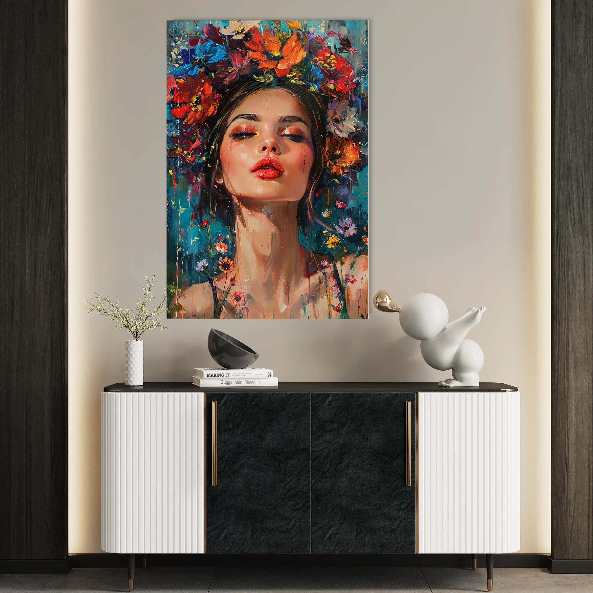Portrait 003 Canvas Art 18" x 24" / 45 x 60 cm / Black