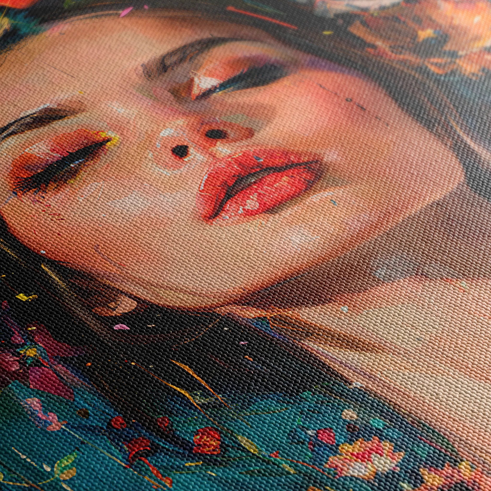 Portrait 003 Canvas Art 18" x 24" / 45 x 60 cm / Black