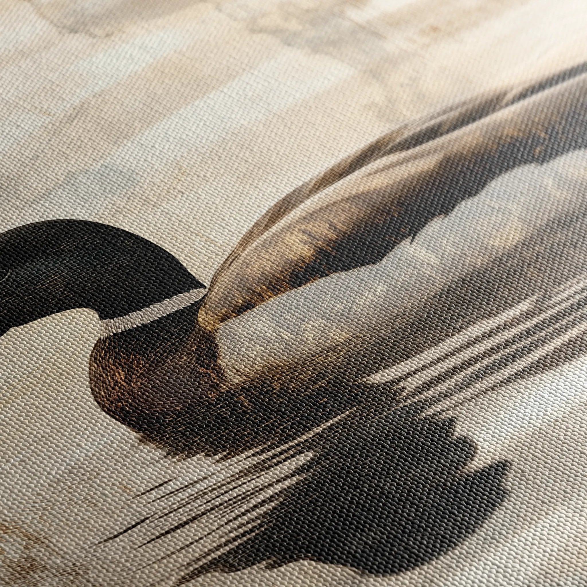 Animals 004 Canvas Art 18" x 24" / 45 x 60 cm / Black