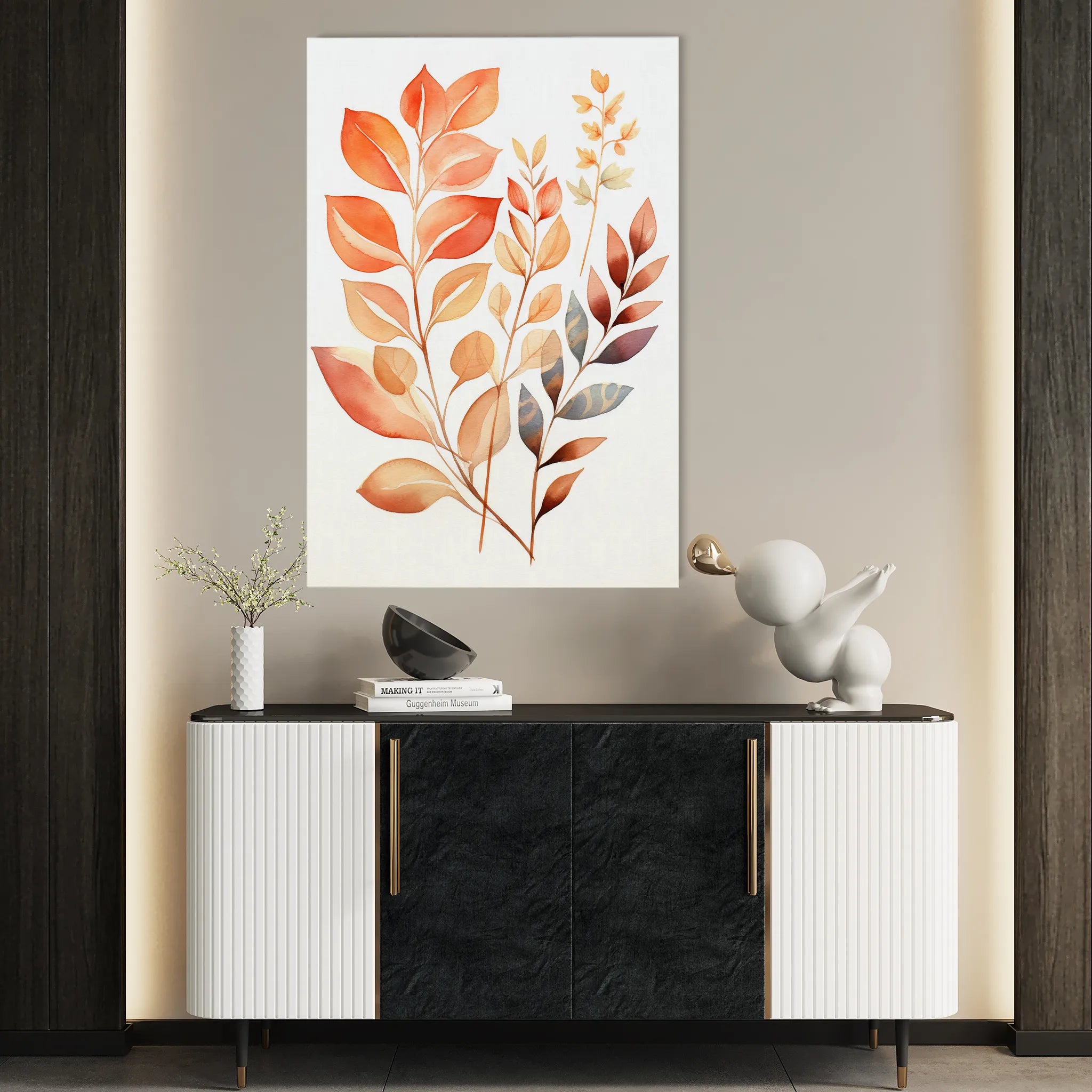 Boho 004 Canvas Art 18" x 24" / 45 x 60 cm / Black