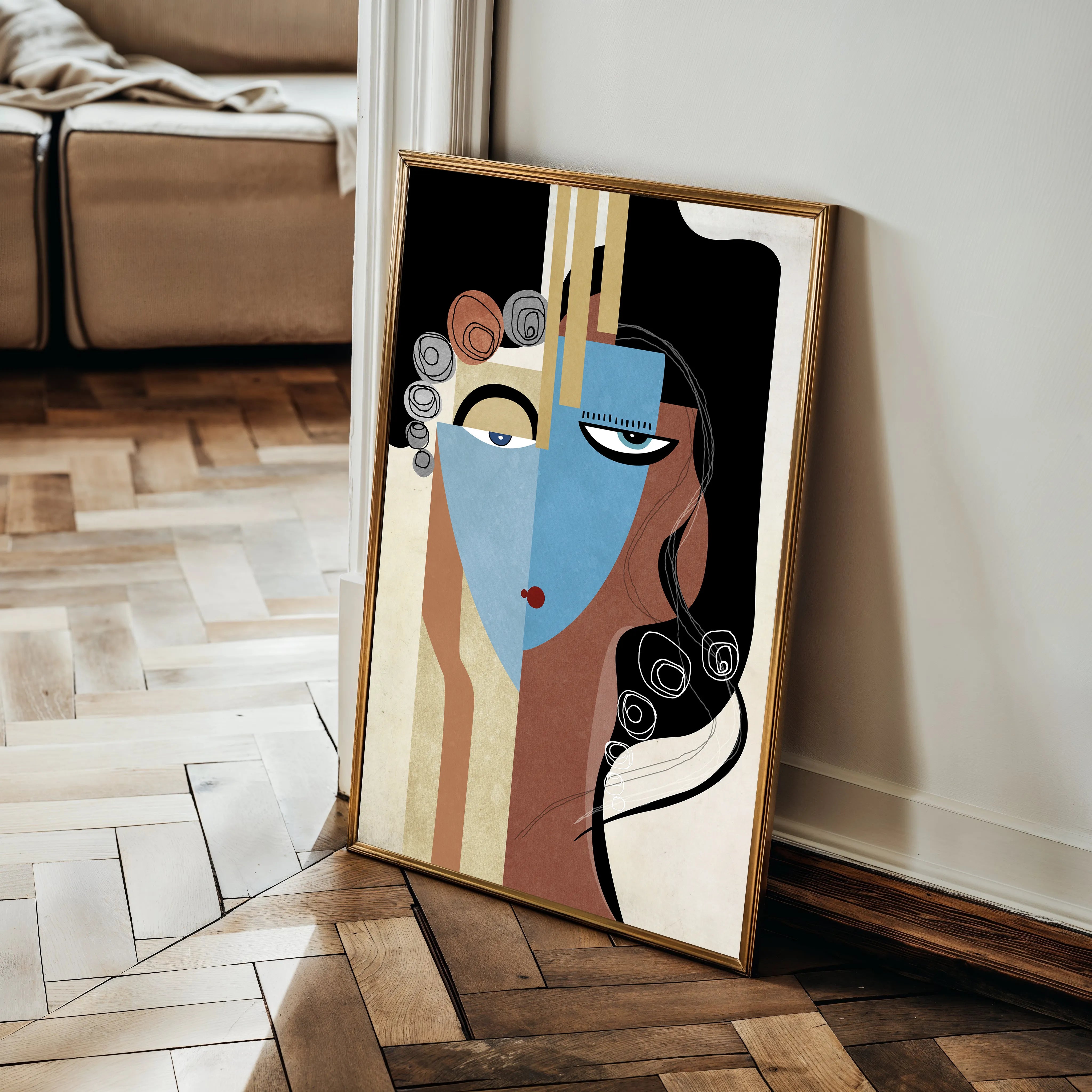 Portrait 004 Canvas Art 18" x 24" / 45 x 60 cm / Black