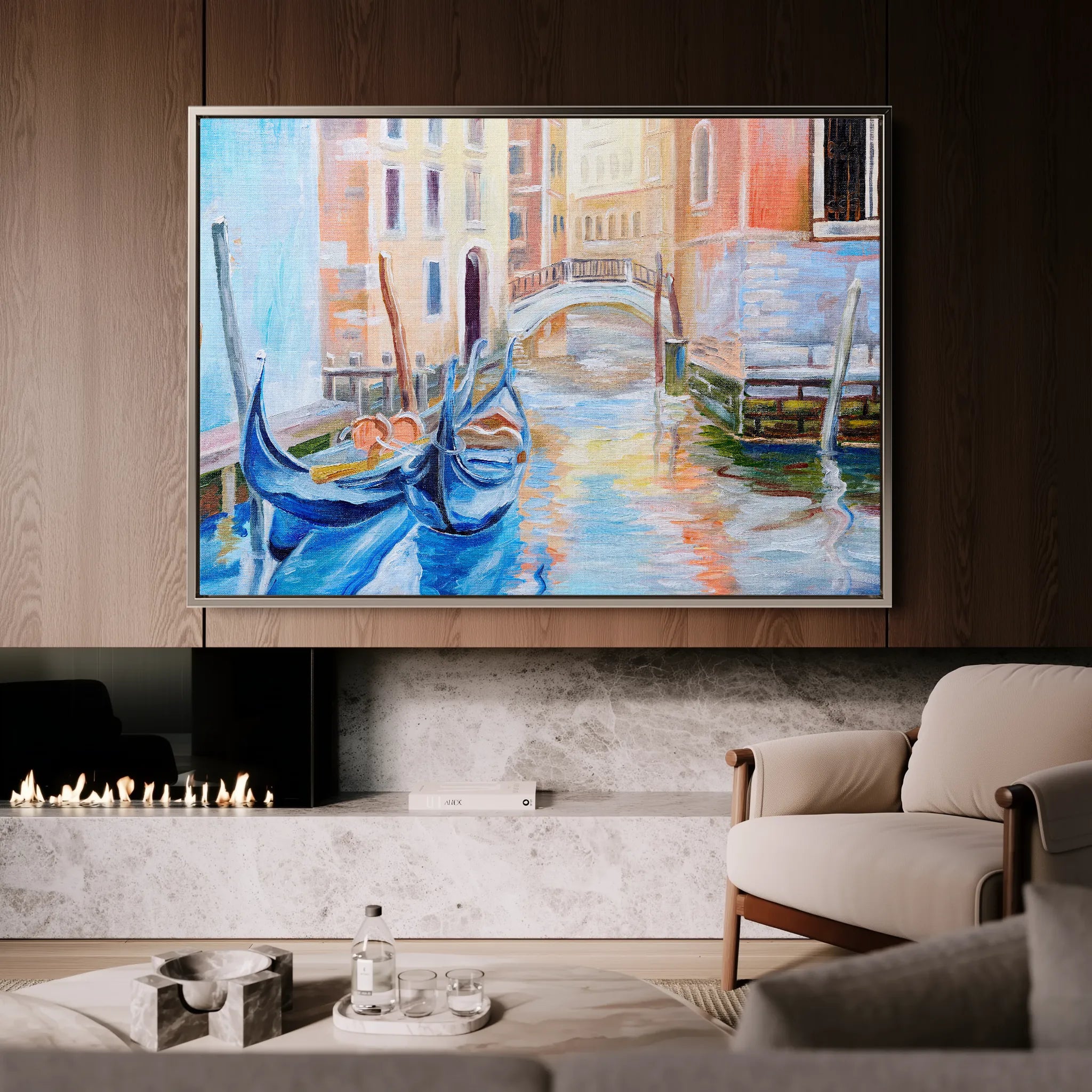Landscape 005 Canvas Art 18" x 24" / 45 x 60 cm / Black