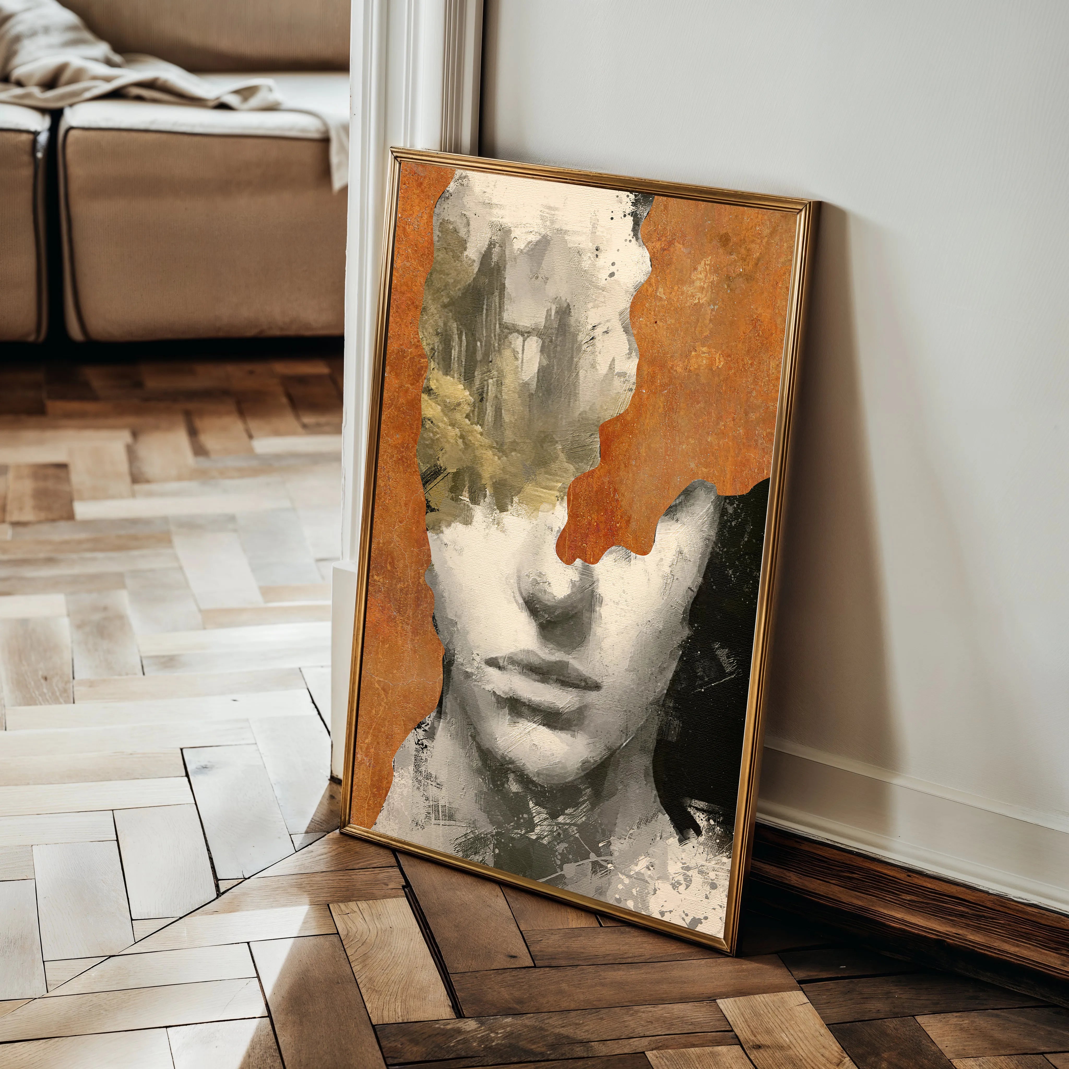 Portrait 005 Canvas Art 18" x 24" / 45 x 60 cm / Black
