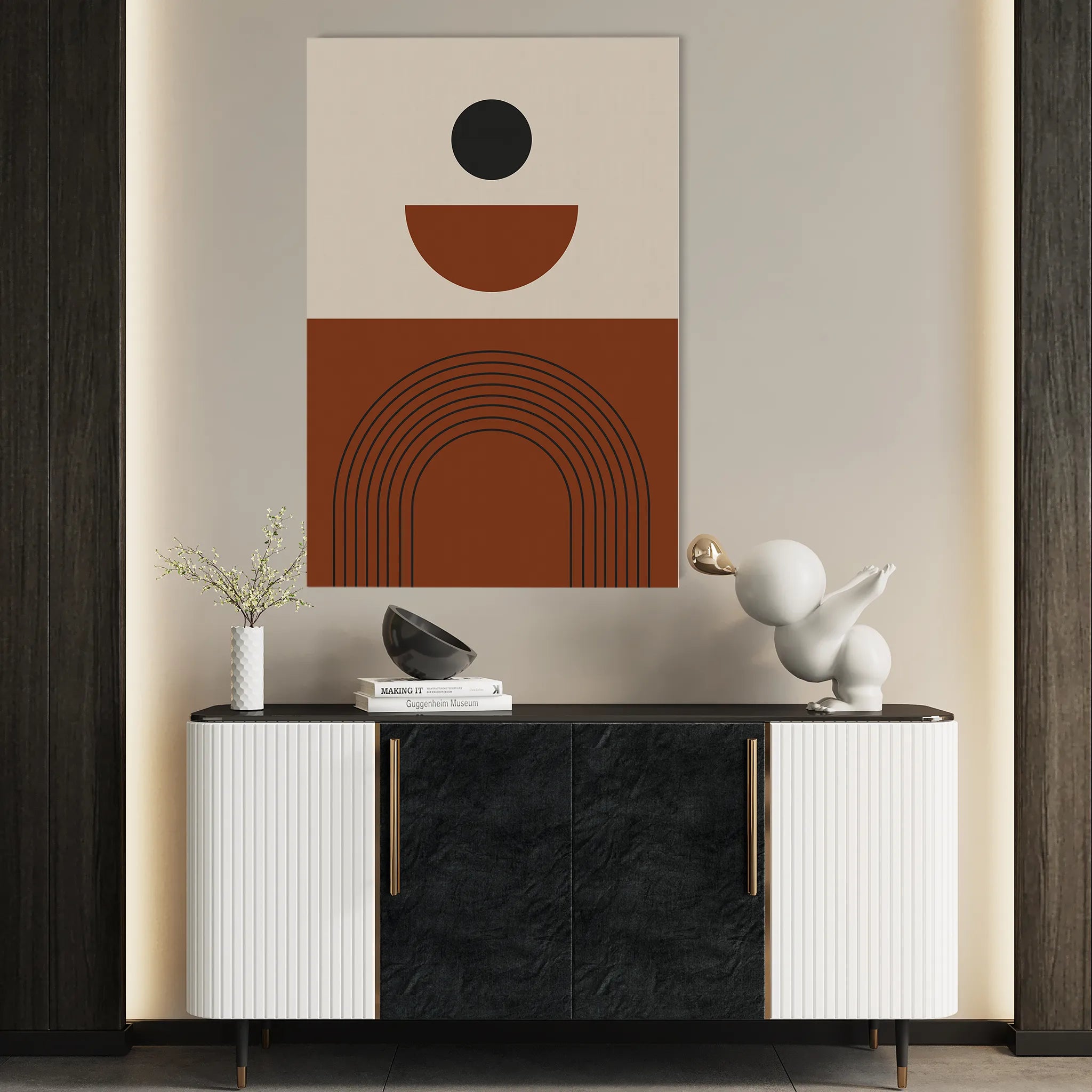 Boho 006 Canvas Art 18" x 24" / 45 x 60 cm / Black