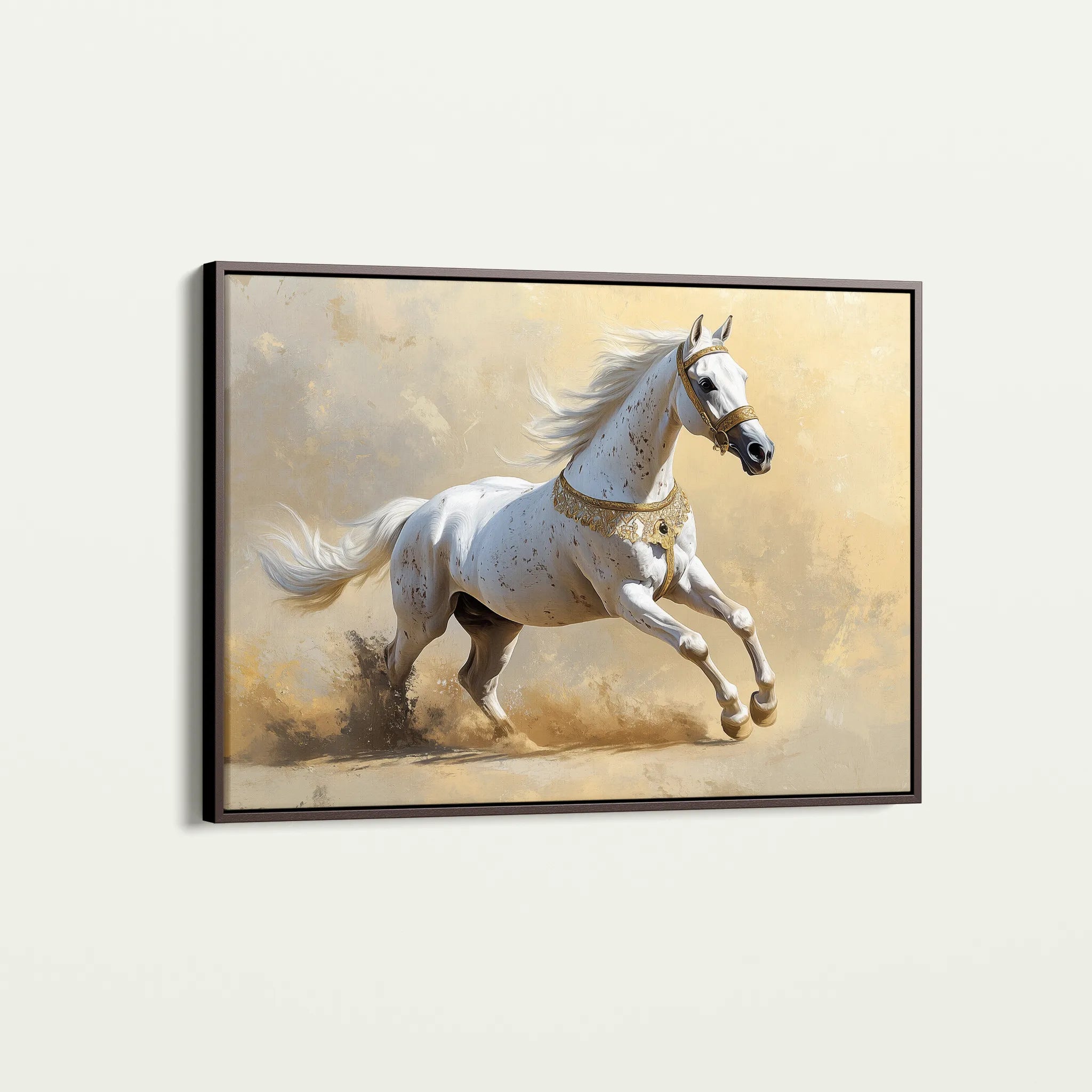 Horses 006 Canvas Art 18" x 24" / 45 x 60 cm / Black