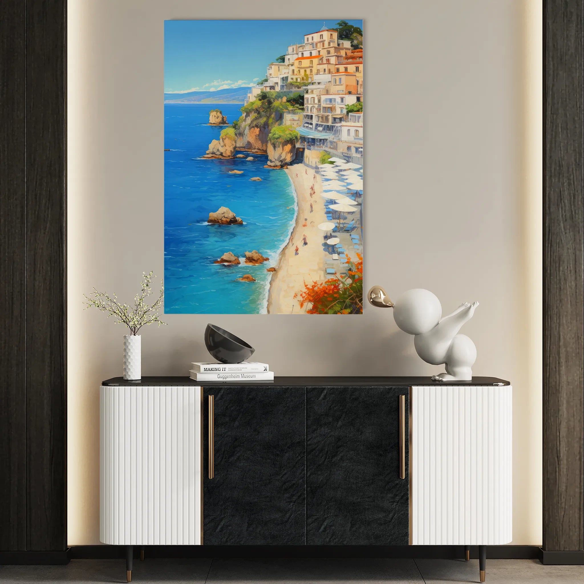 Landscape 006 Canvas Art 18" x 24" / 45 x 60 cm / Black