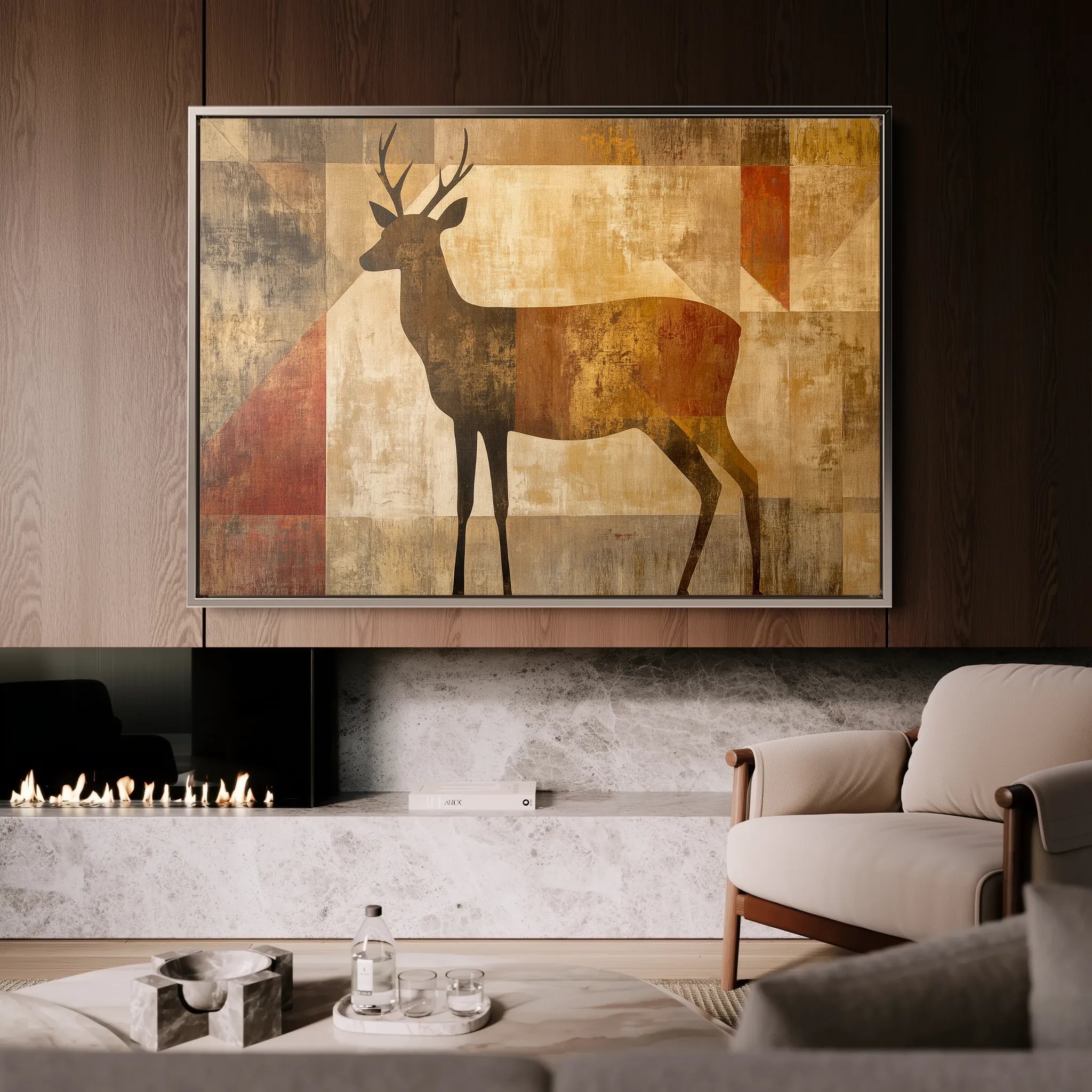 Animals 007 Canvas Art 18" x 24" / 45 x 60 cm / Black