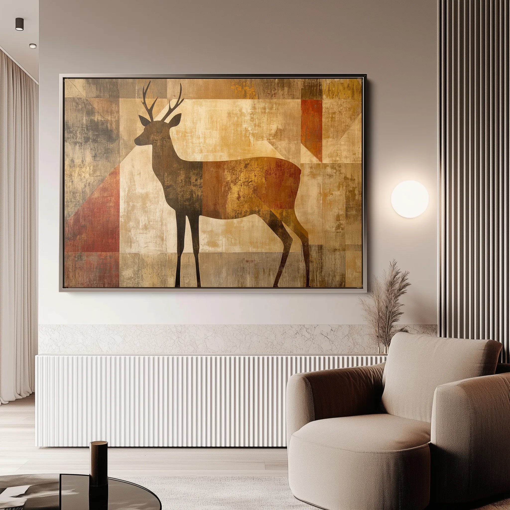 Animals 007 Canvas Art 18" x 24" / 45 x 60 cm / Black
