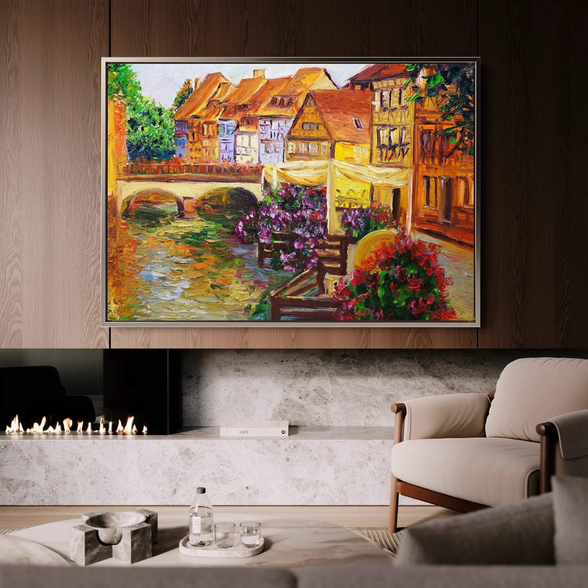 Landscape 007 Canvas Art 18" x 24" / 45 x 60 cm / Black