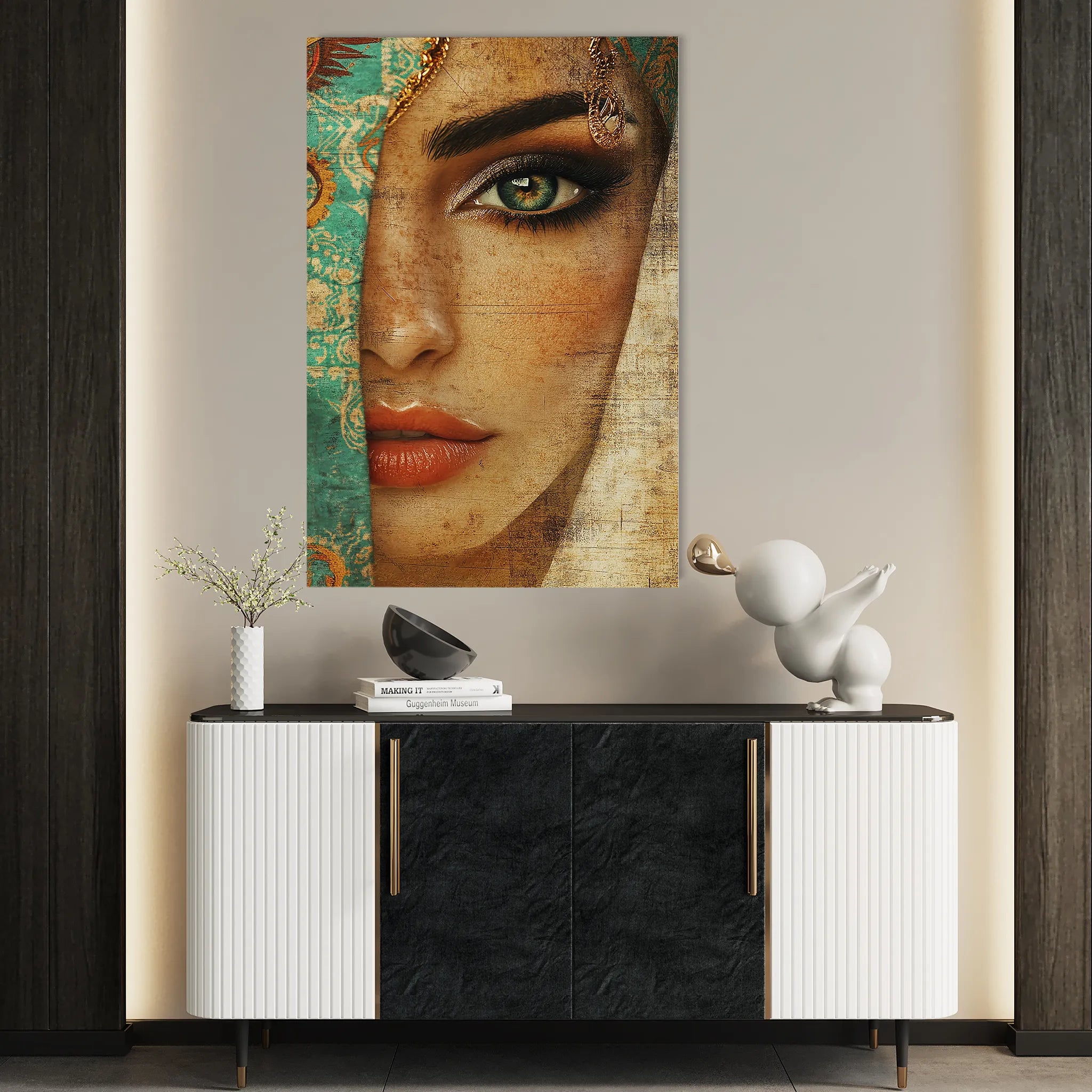 Portrait 007 Canvas Art 18" x 24" / 45 x 60 cm / Black