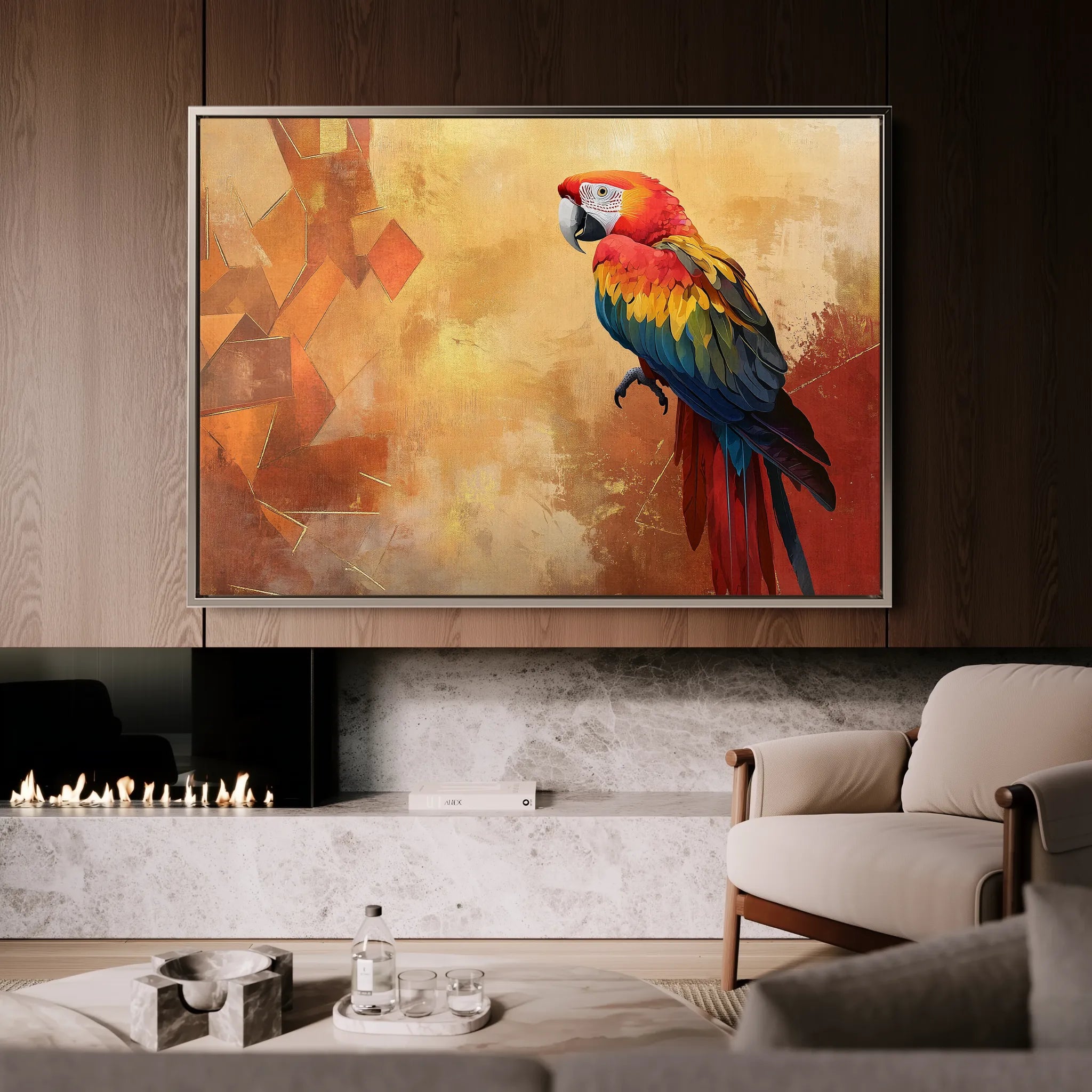 Animals 008 Canvas Art 18" x 24" / 45 x 60 cm / Black