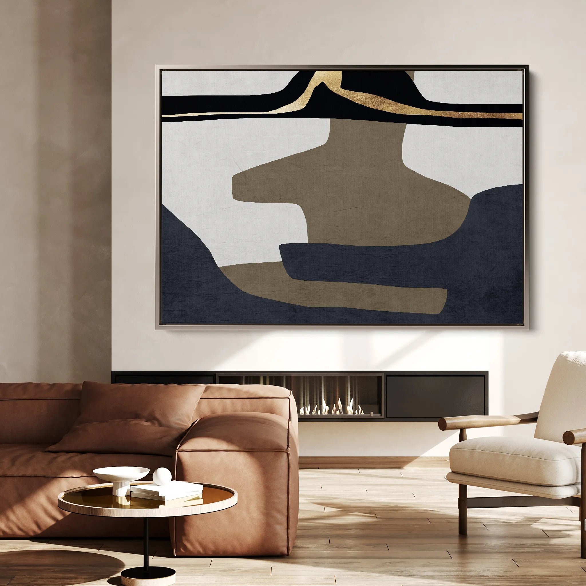 Boho 008 Canvas Art 18" x 24" / 45 x 60 cm / Black