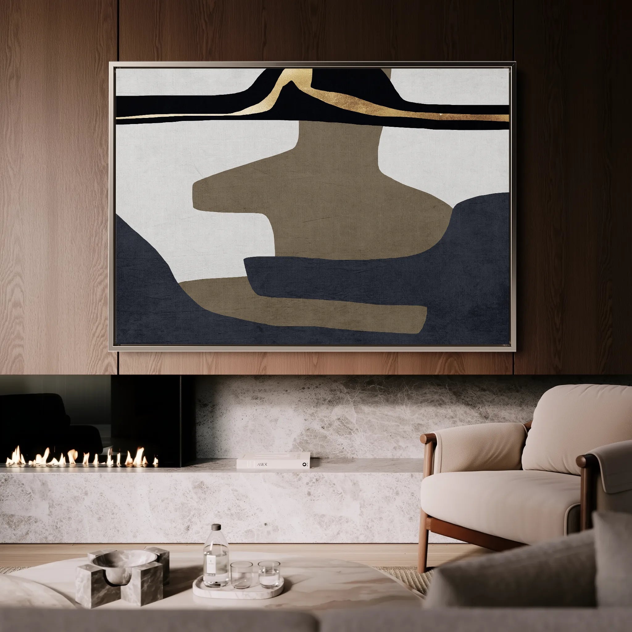 Boho 008 Canvas Art 18" x 24" / 45 x 60 cm / Black