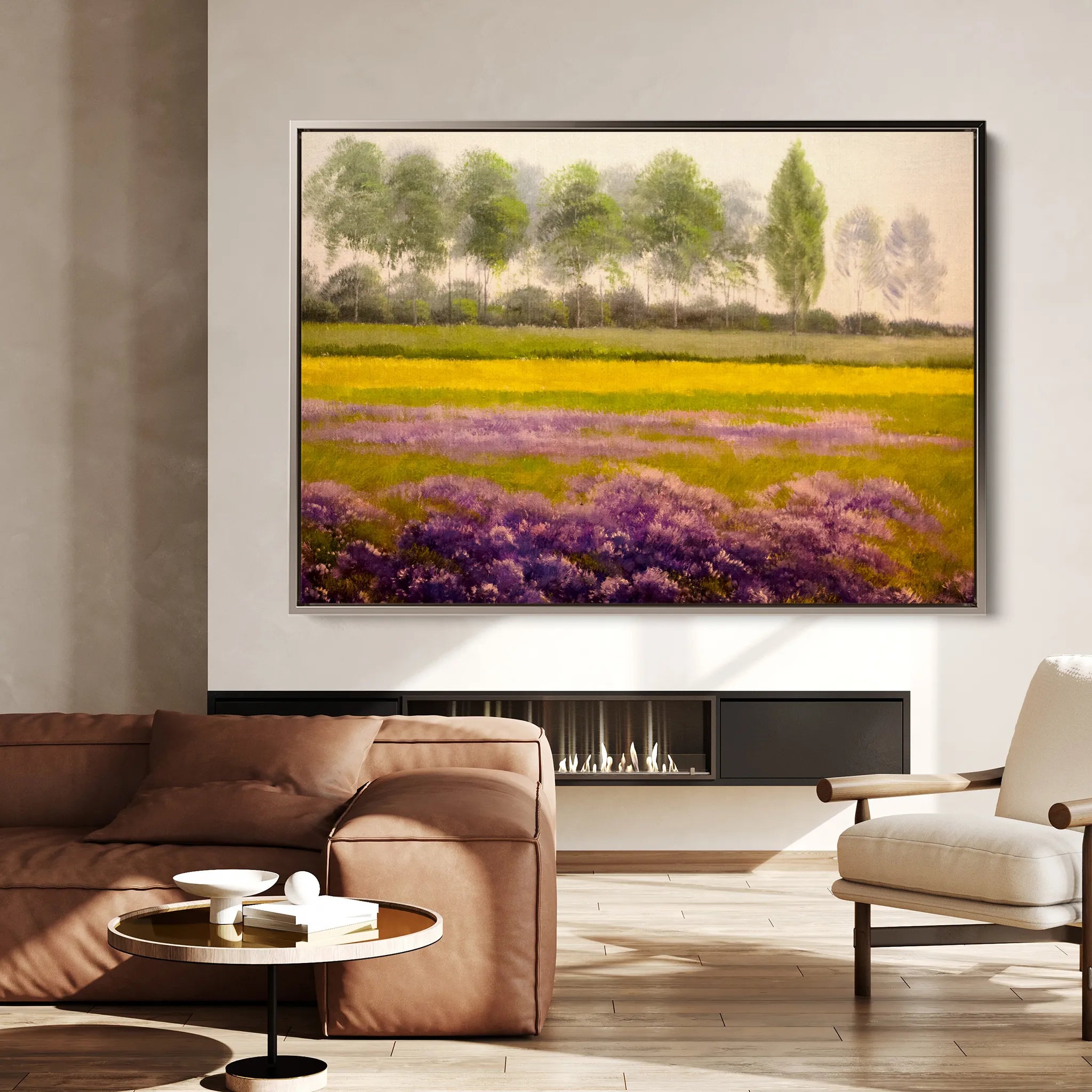 Landscape 008 Canvas Art 18" x 24" / 45 x 60 cm / Black