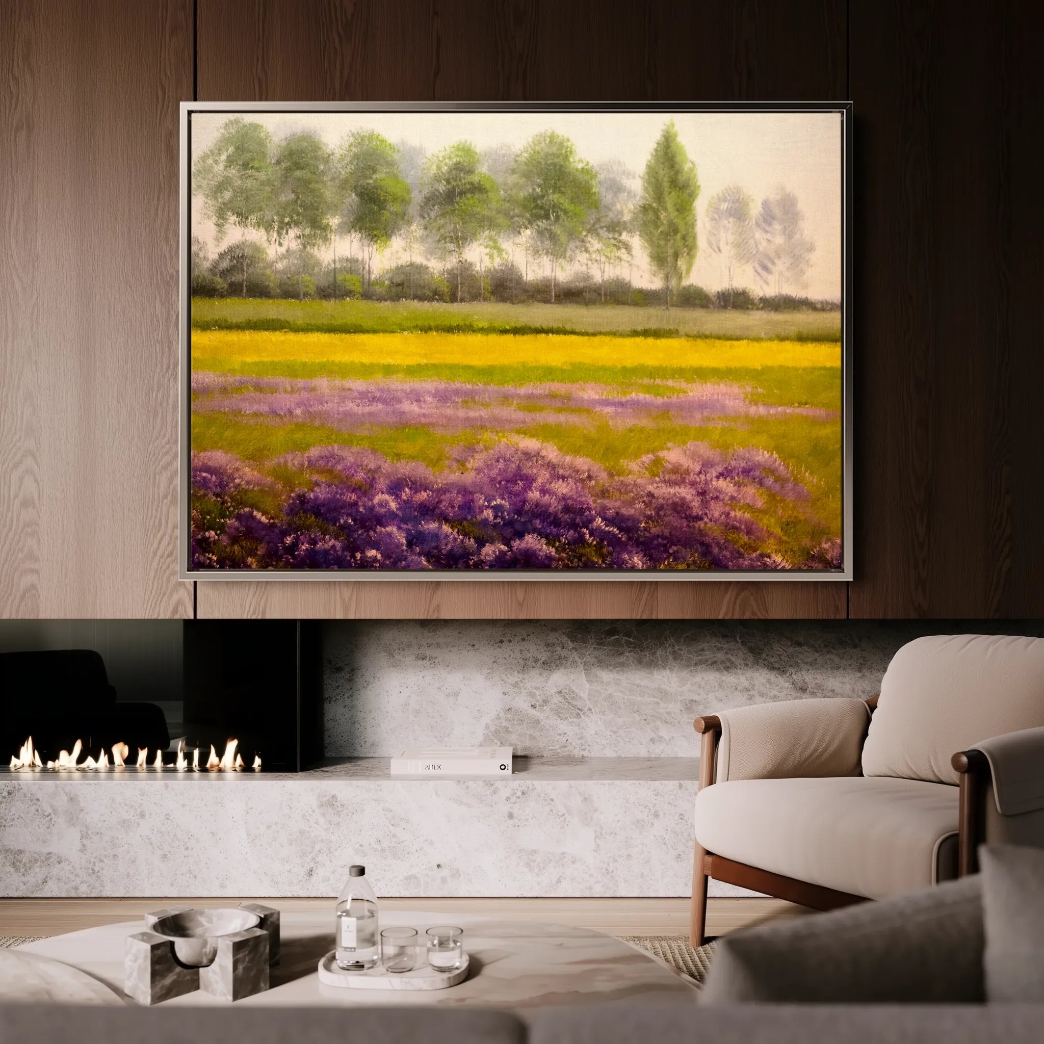 Landscape 008 Canvas Art 18" x 24" / 45 x 60 cm / Black