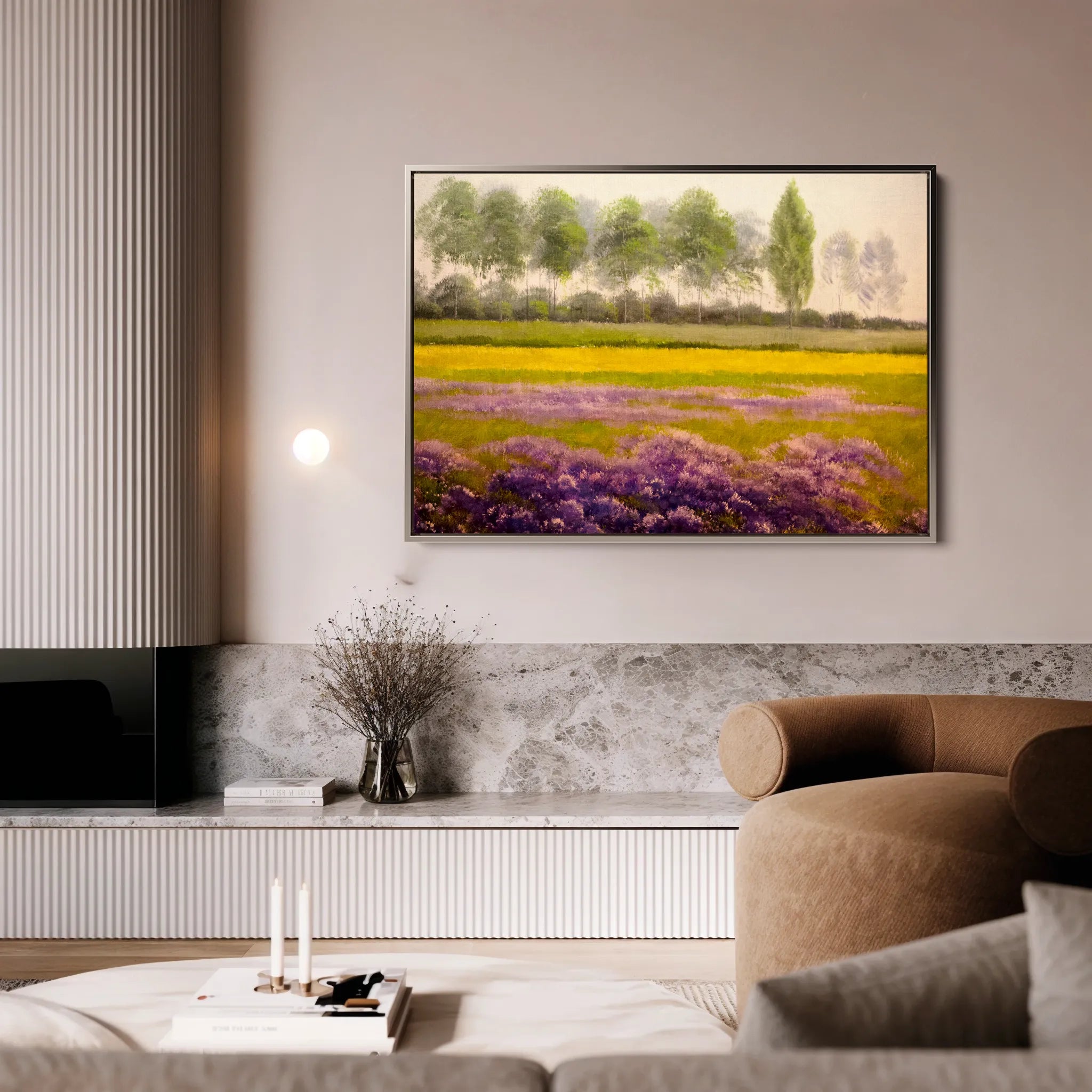 Landscape 008 Canvas Art 18" x 24" / 45 x 60 cm / Black
