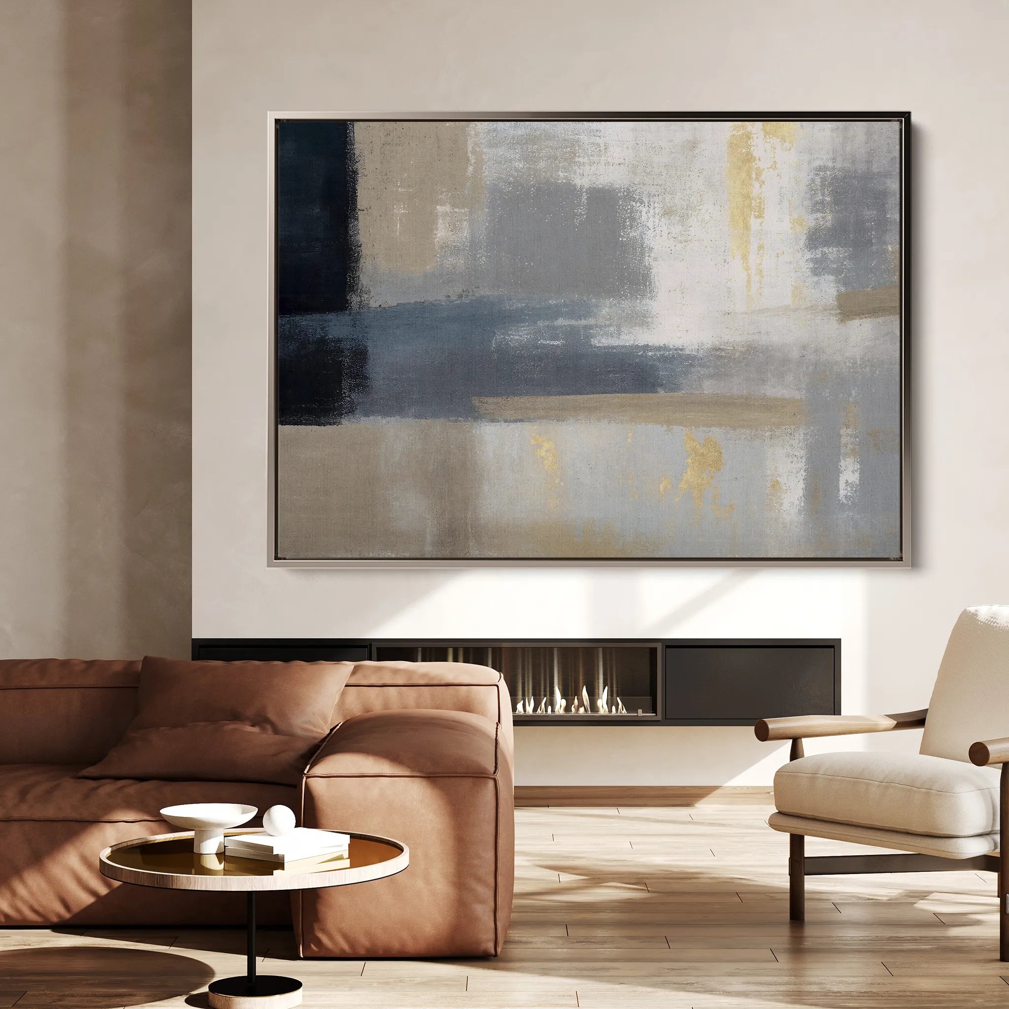 Abstract 009 Canvas Art 18" x 24" / 45 x 60 cm / Black