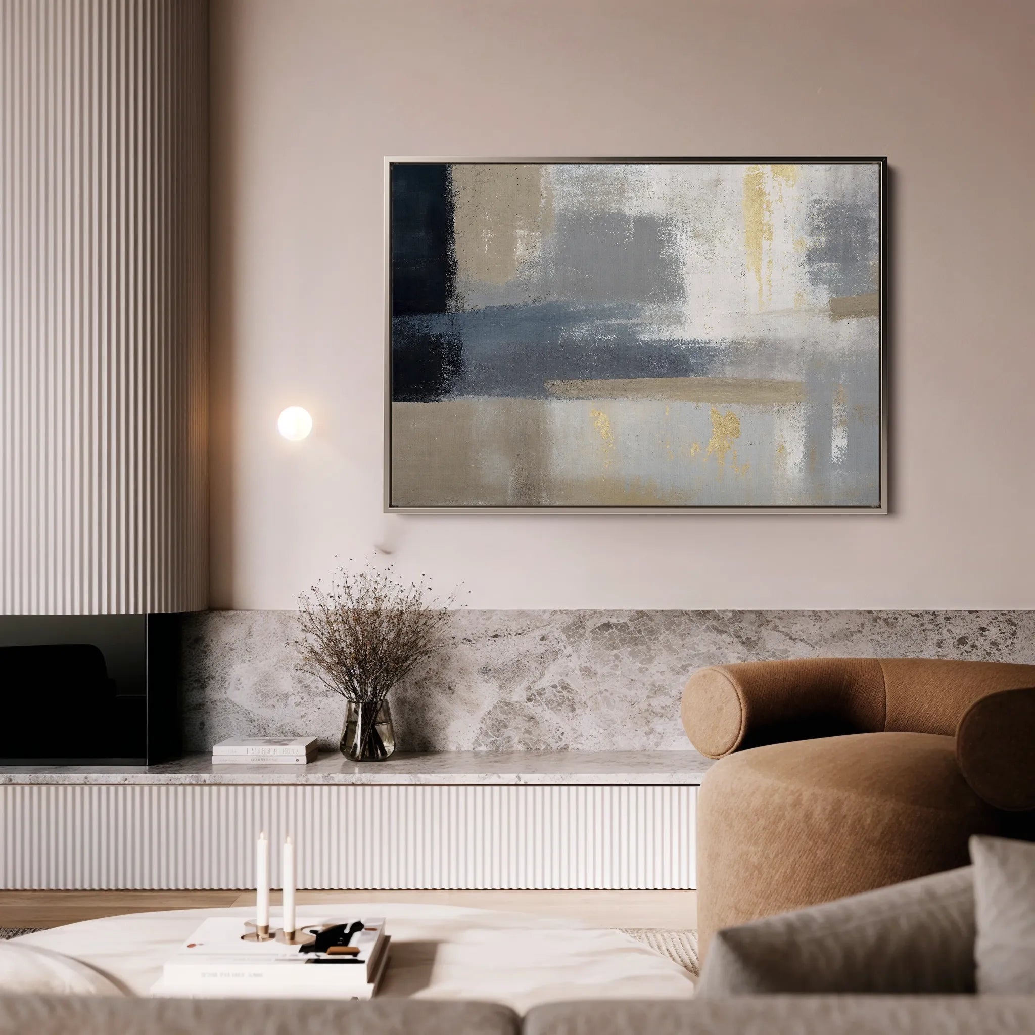 Abstract 009 Canvas Art 18" x 24" / 45 x 60 cm / Black
