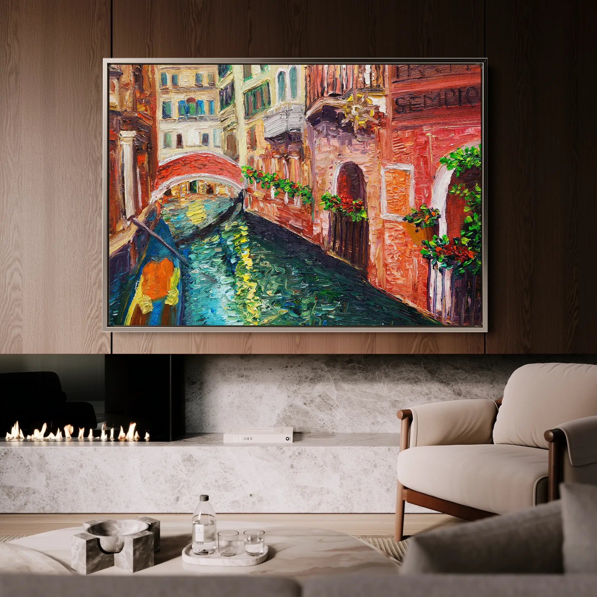 Landscape 009 Canvas Art 18" x 24" / 45 x 60 cm / Black