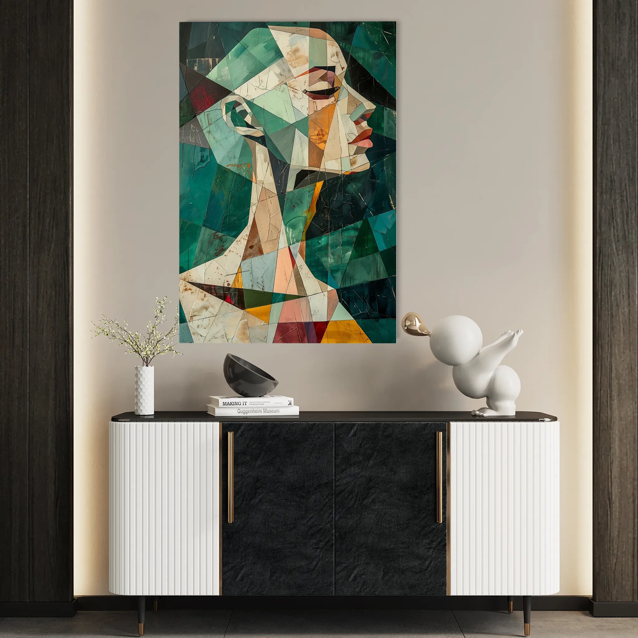 Portrait 009 Canvas Art 18" x 24" / 45 x 60 cm / Black