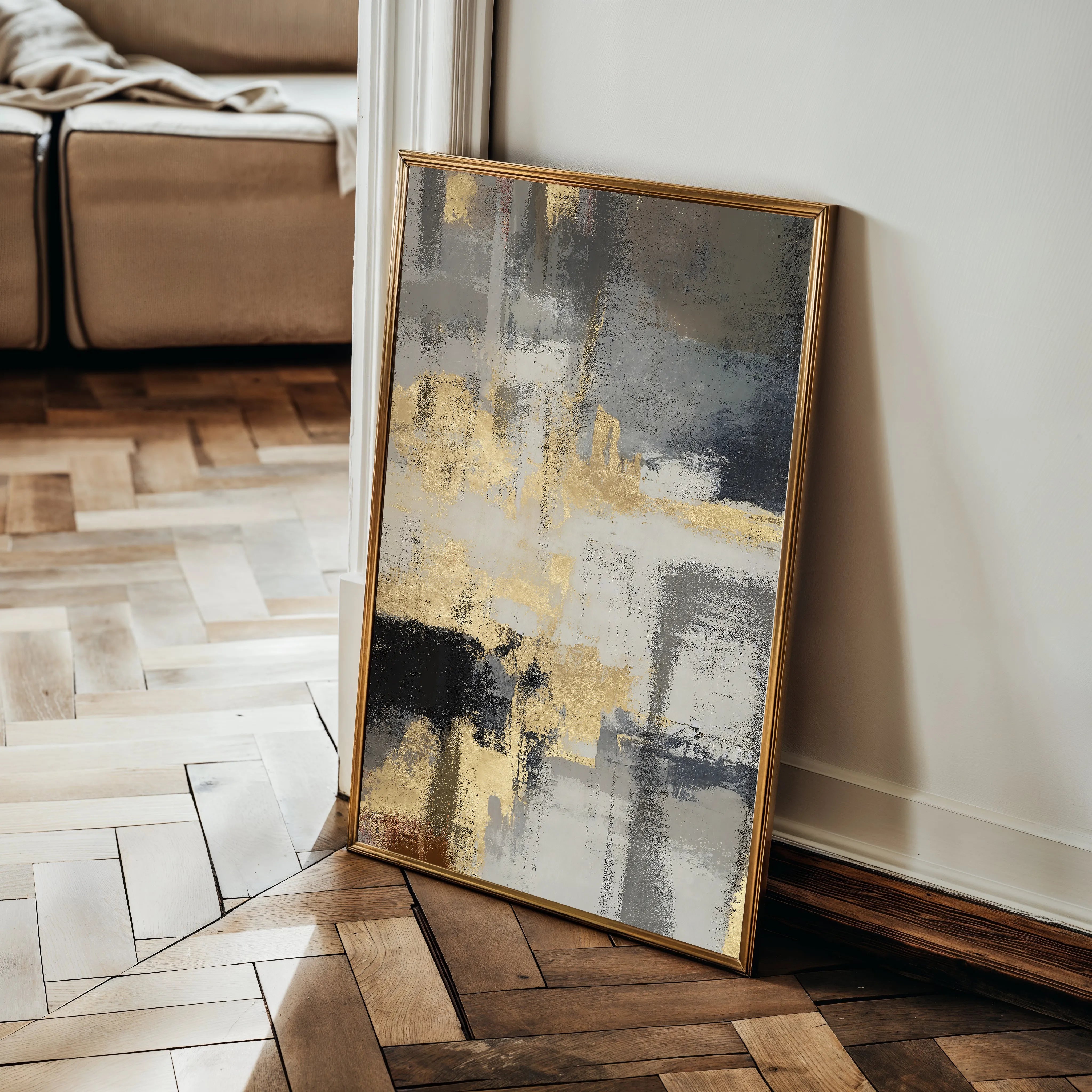 Abstract 010 Canvas Art 18" x 24" / 45 x 60 cm / Black