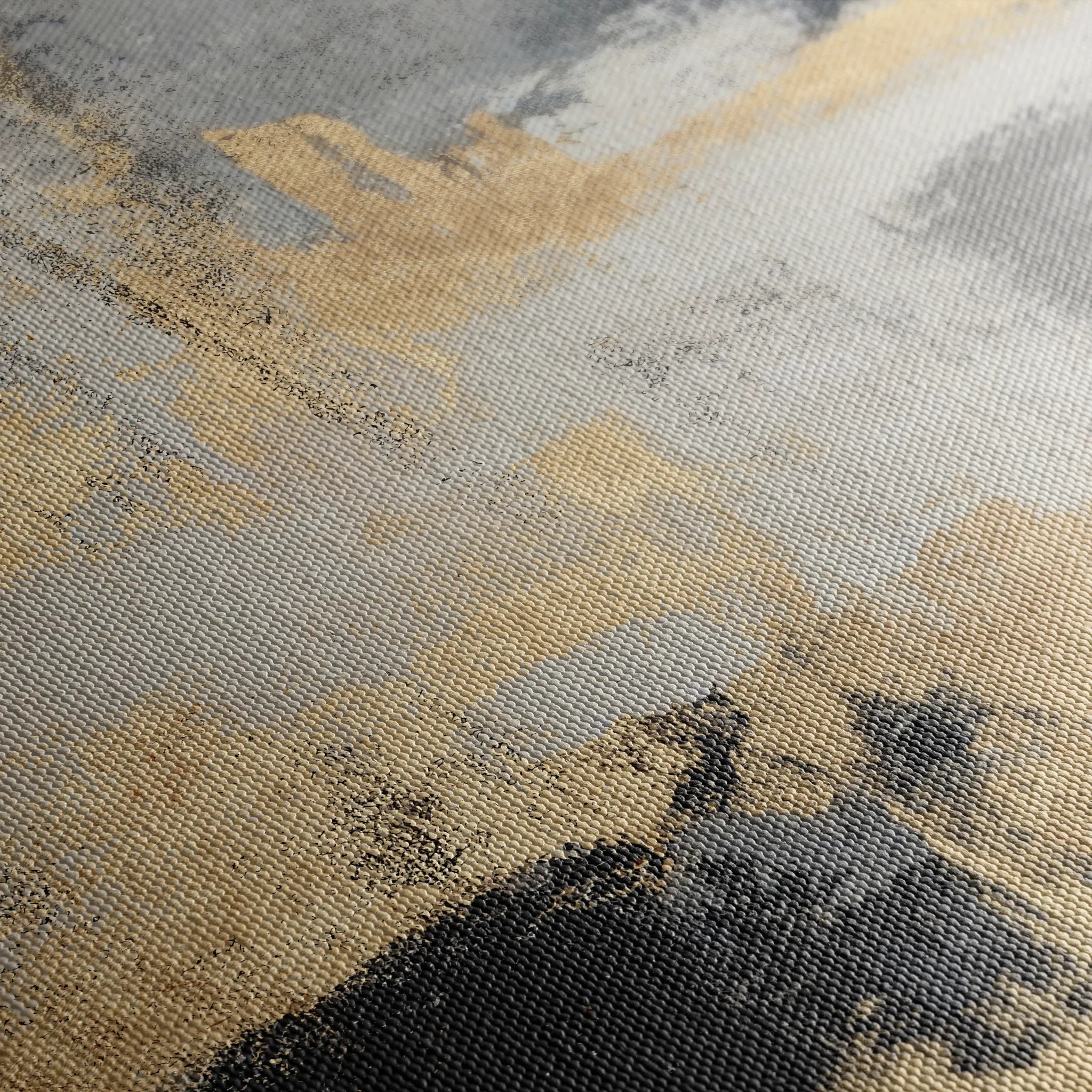 Abstract 010 Canvas Art 18" x 24" / 45 x 60 cm / Black