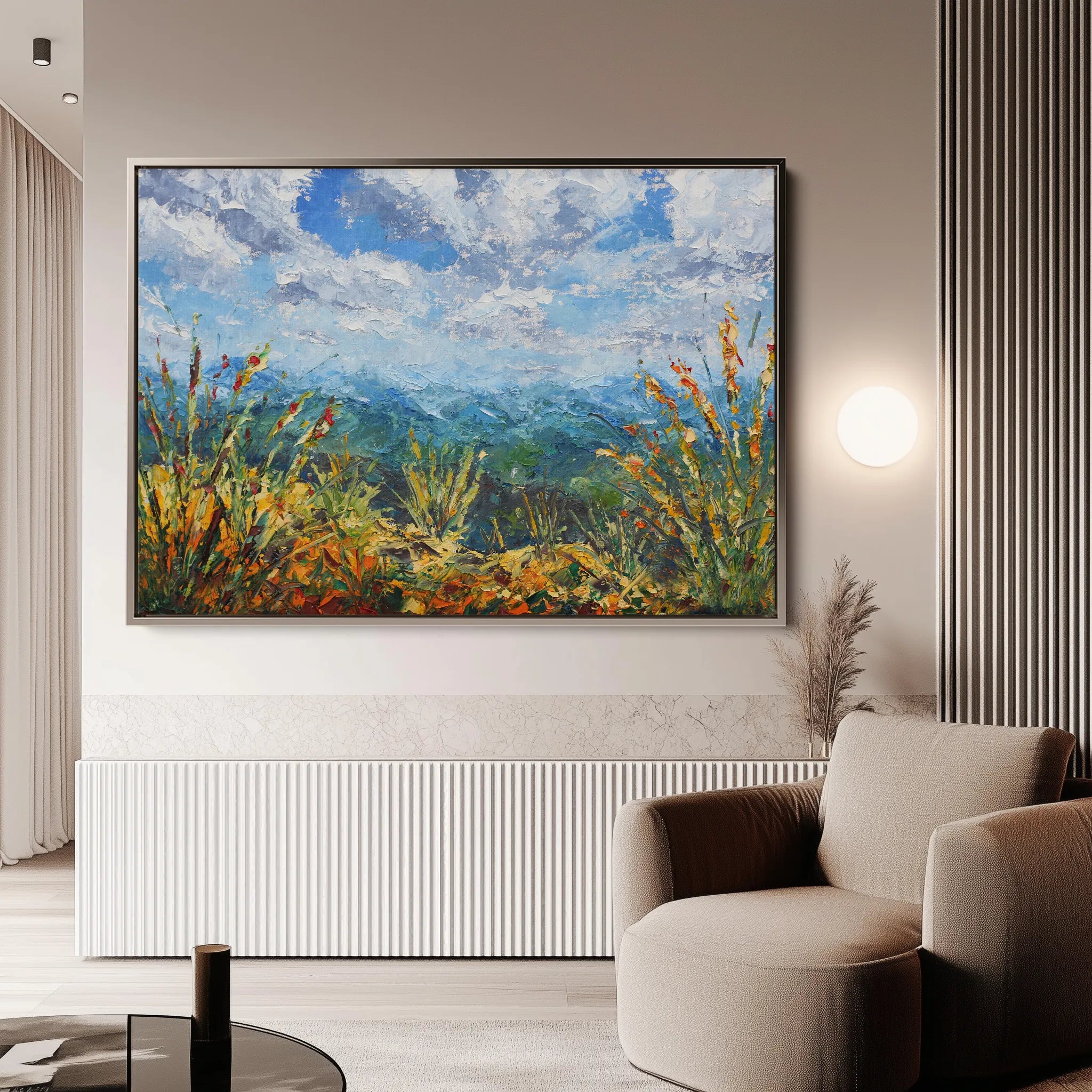 Landscape 010 Canvas Art 18" x 24" / 45 x 60 cm / Black