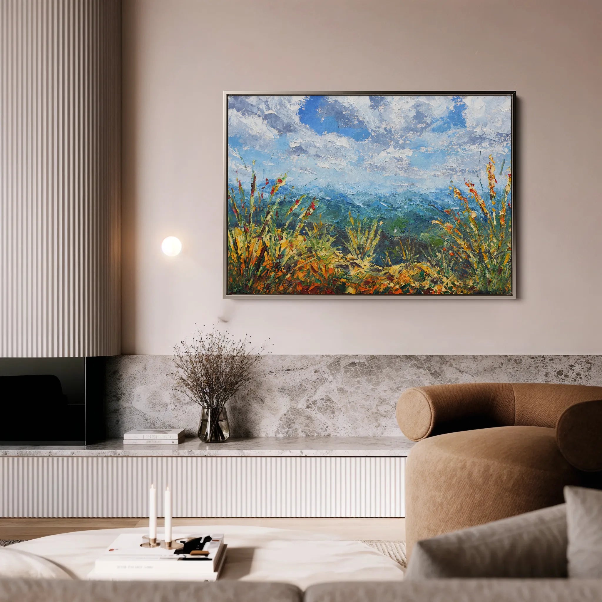 Landscape 010 Canvas Art 18" x 24" / 45 x 60 cm / Black