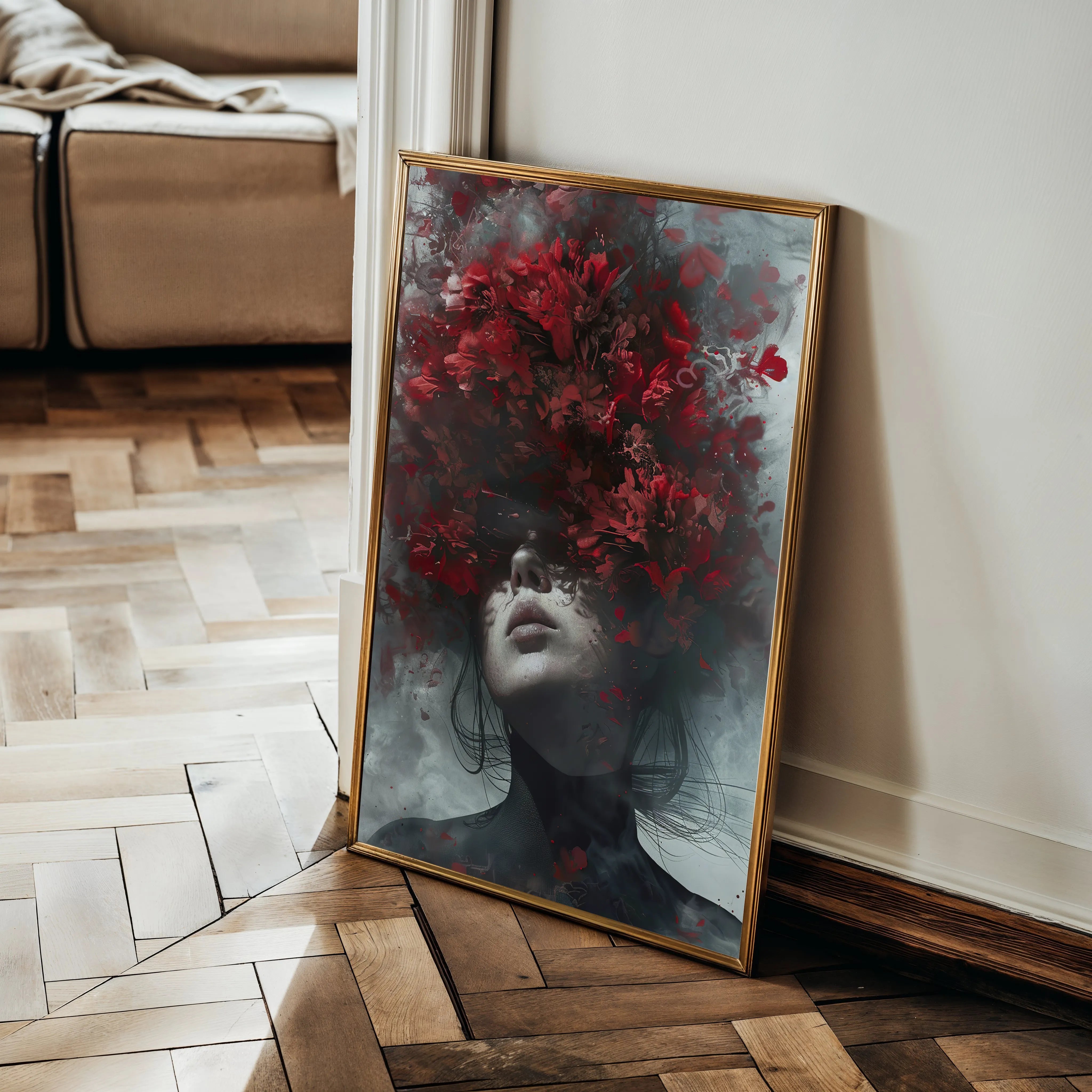 Portrait 010 Canvas Art 18" x 24" / 45 x 60 cm / Black