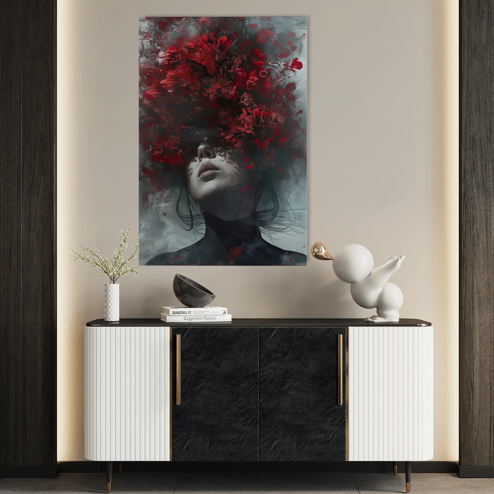 Portrait 010 Canvas Art 18" x 24" / 45 x 60 cm / Black