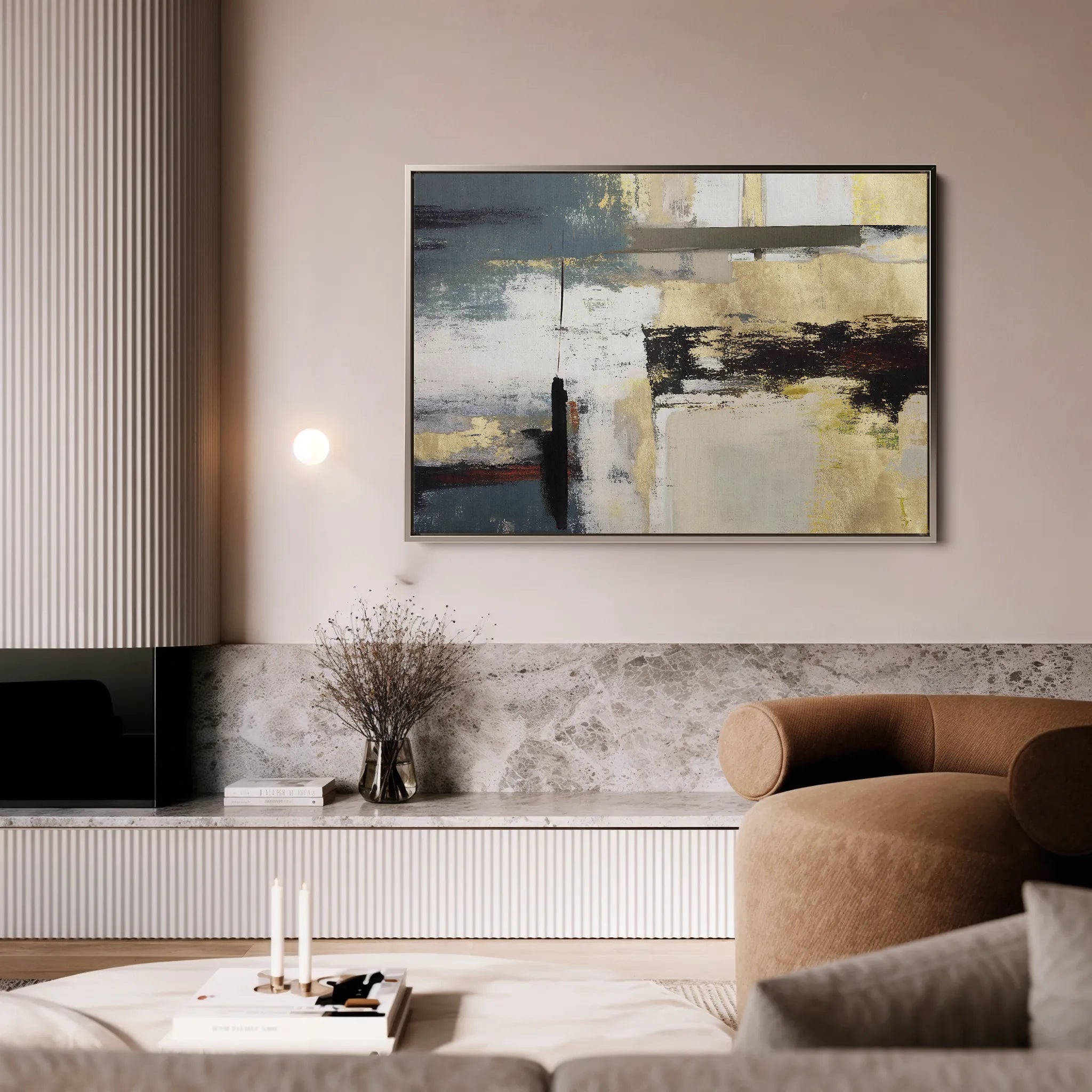 Abstract 011 Canvas Art 18" x 24" / 45 x 60 cm / Black