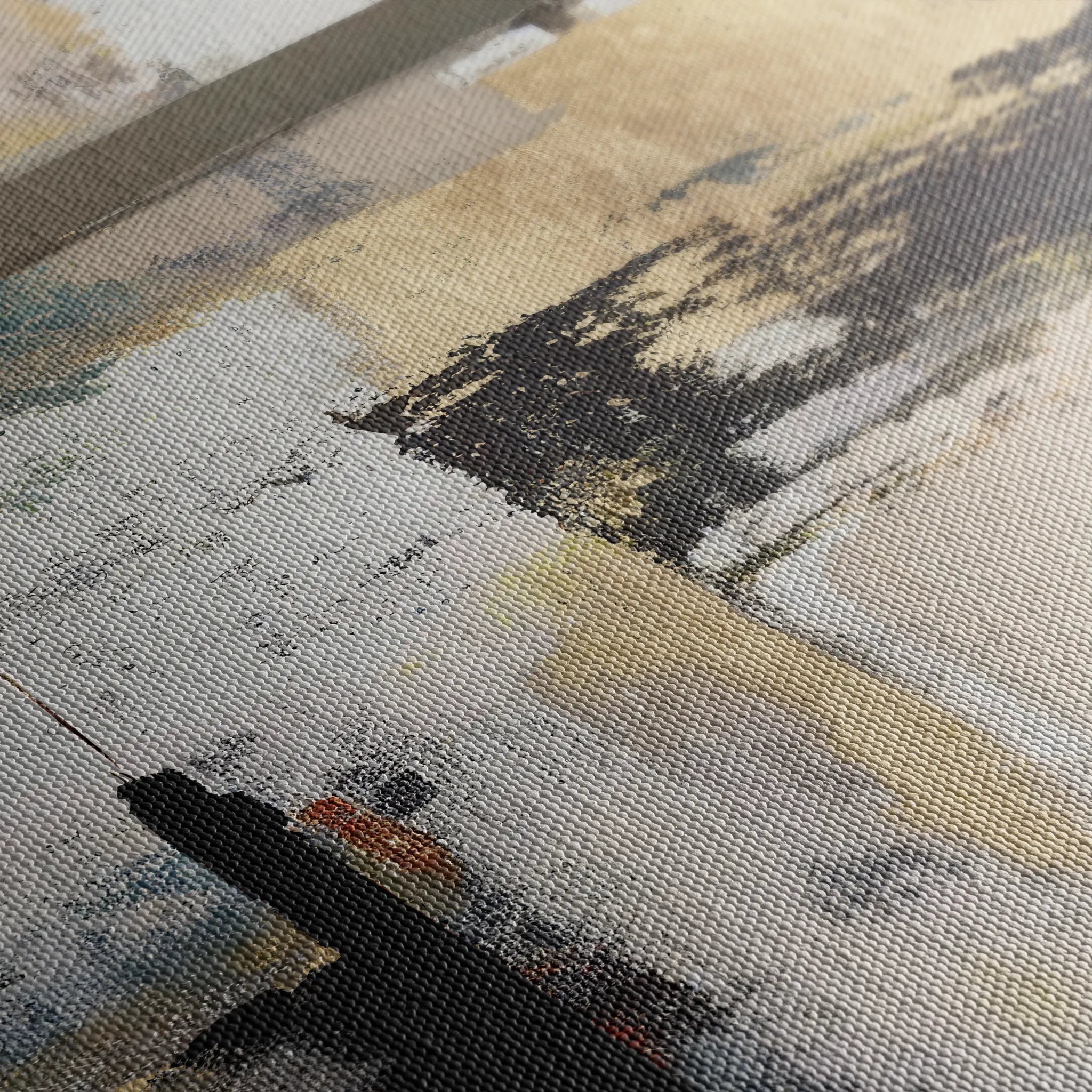 Abstract 011 Canvas Art 18" x 24" / 45 x 60 cm / Black