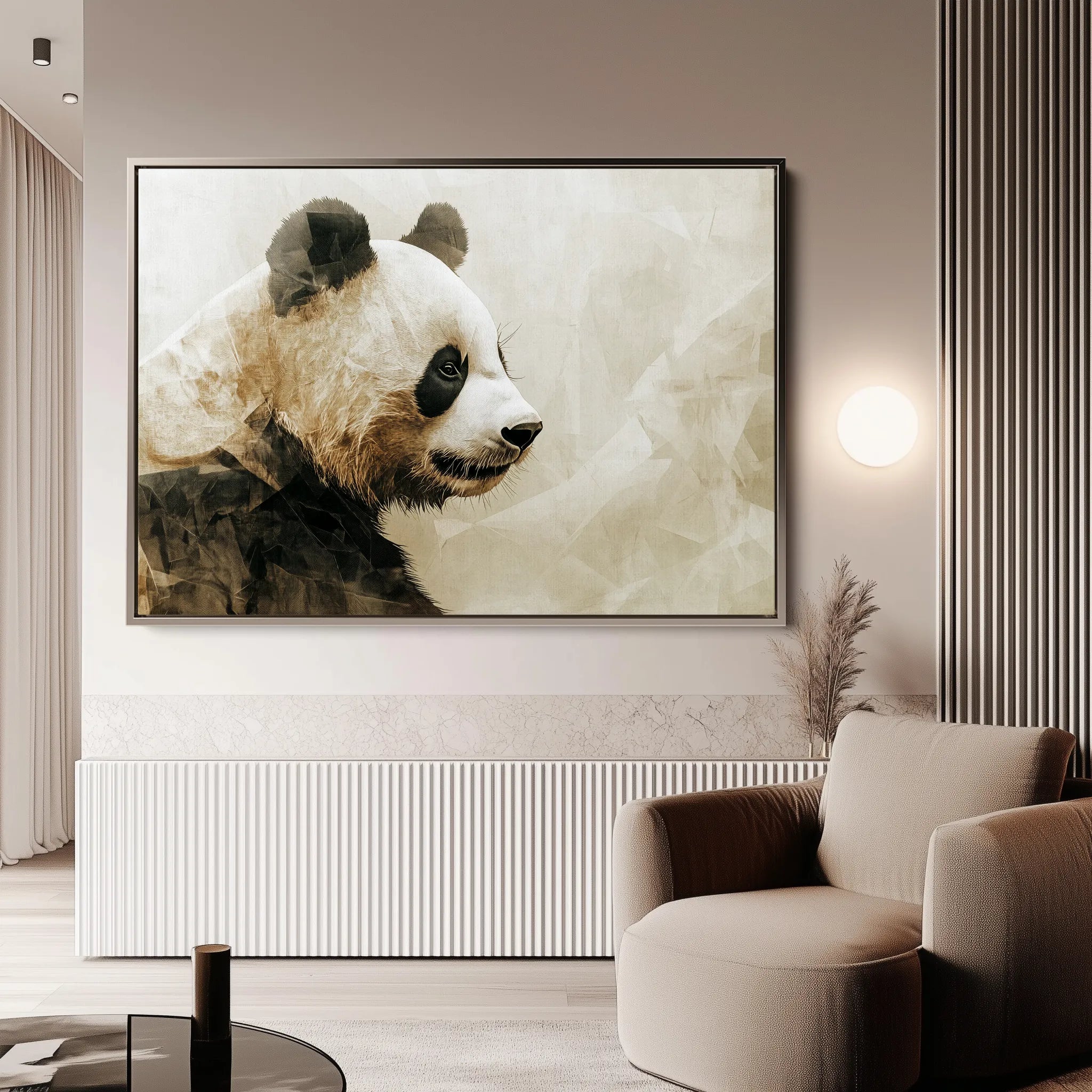 Animals 011 Canvas Art 18" x 24" / 45 x 60 cm / Black